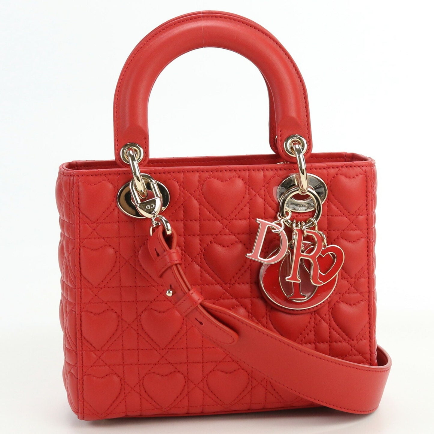 CHRISTIAN DIOR Lady Small Heart Handbag Lambskin Ladies