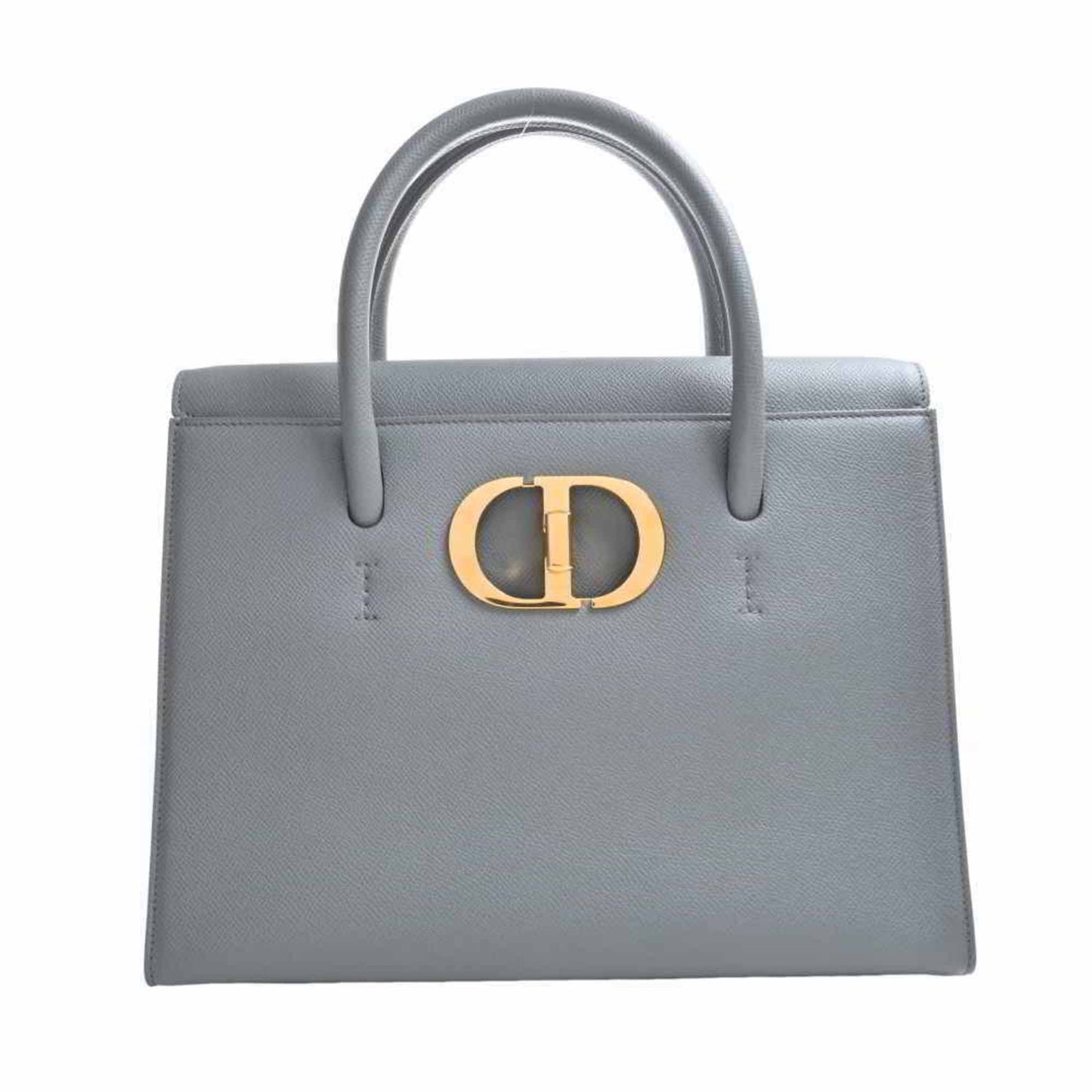 CHRISTIAN DIOR Leather Montaigne 30 Saint Honore Medium Handbag Gray Ladies