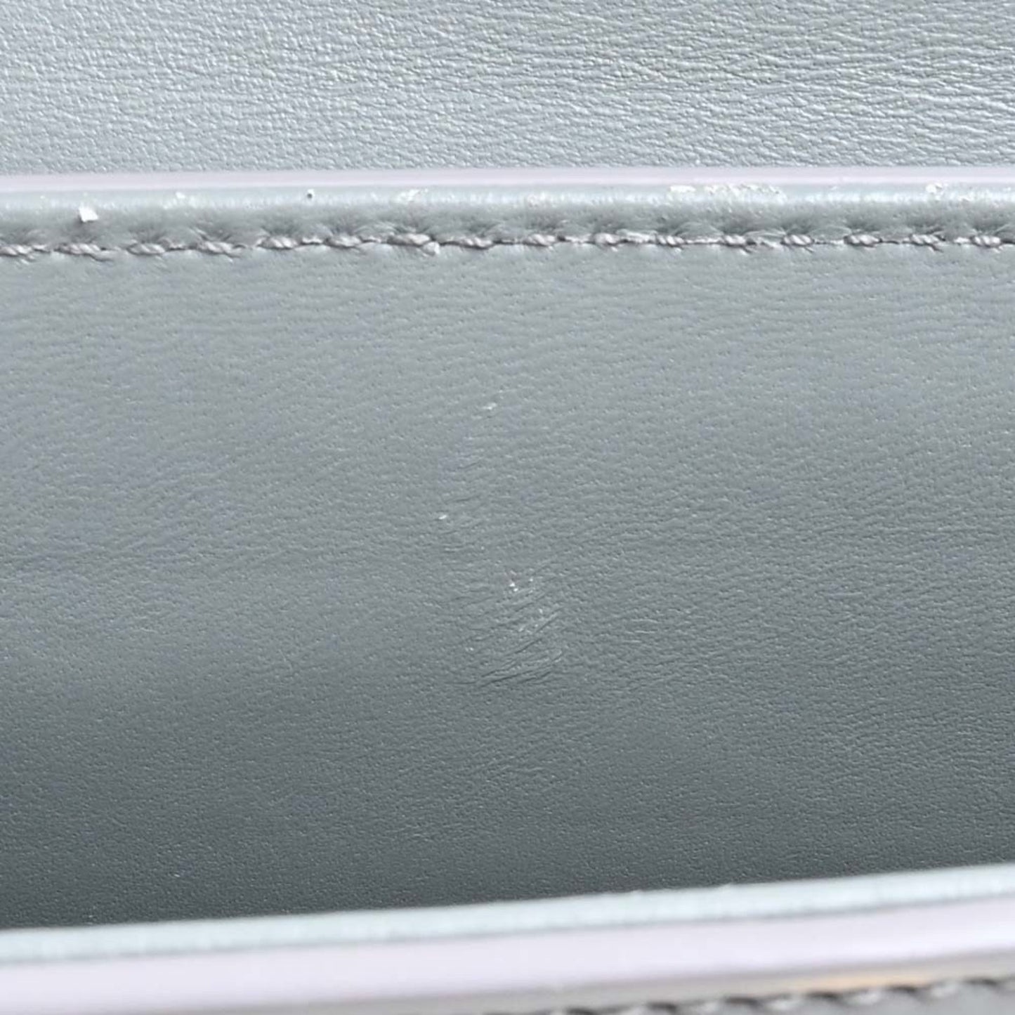 CHRISTIAN DIOR Leather 30 Montaigne Box Bag Shoulder Gray Women's