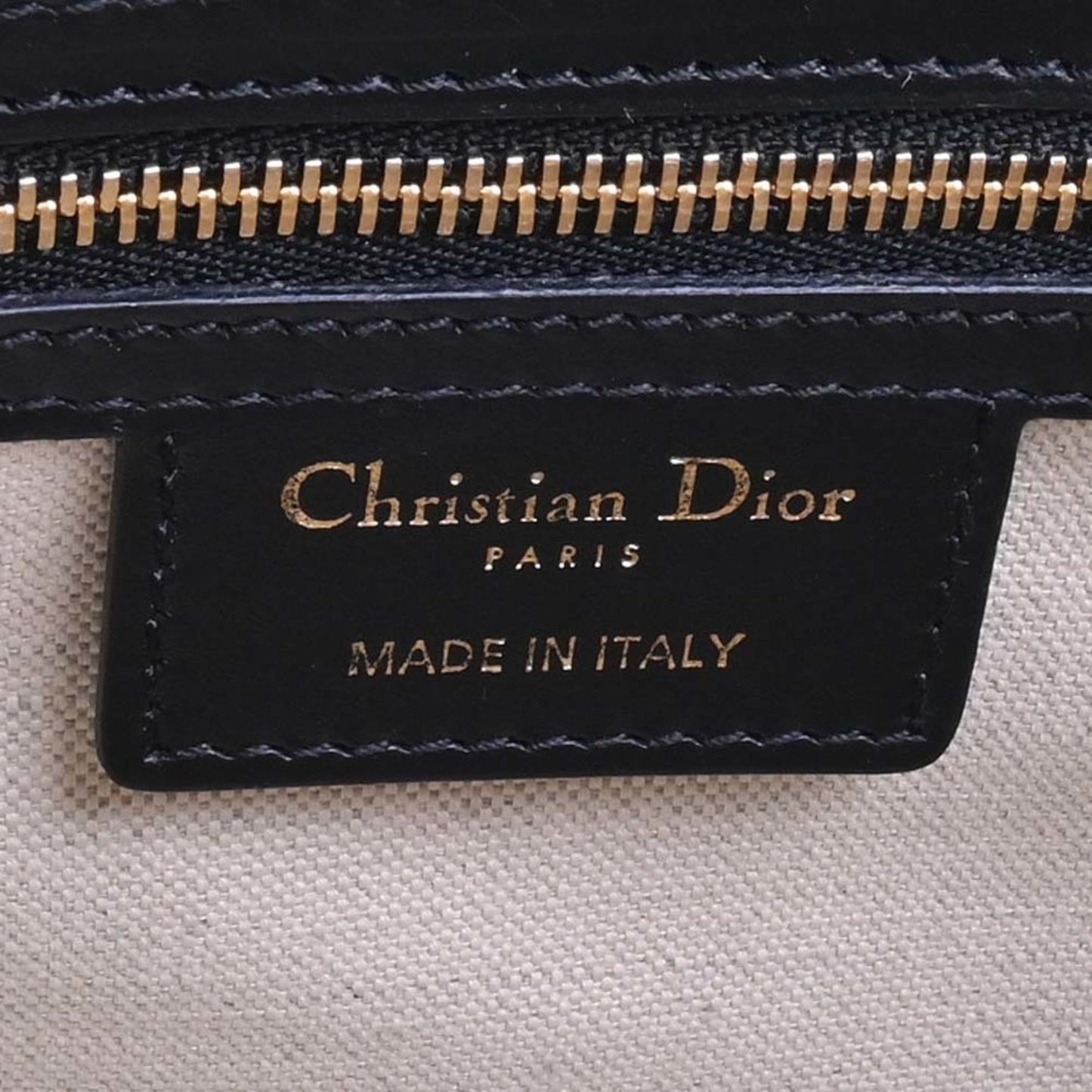 CHRISTIAN DIOR DIOR VIBE macro cannage leather medium bag handbag black white ladies