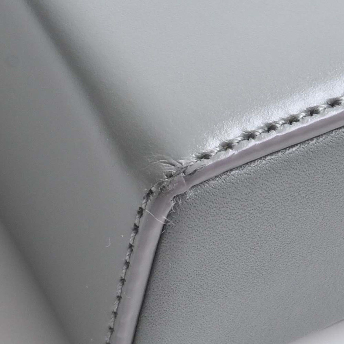 CHRISTIAN DIOR Leather 30 Montaigne Box Bag Shoulder Gray Women's