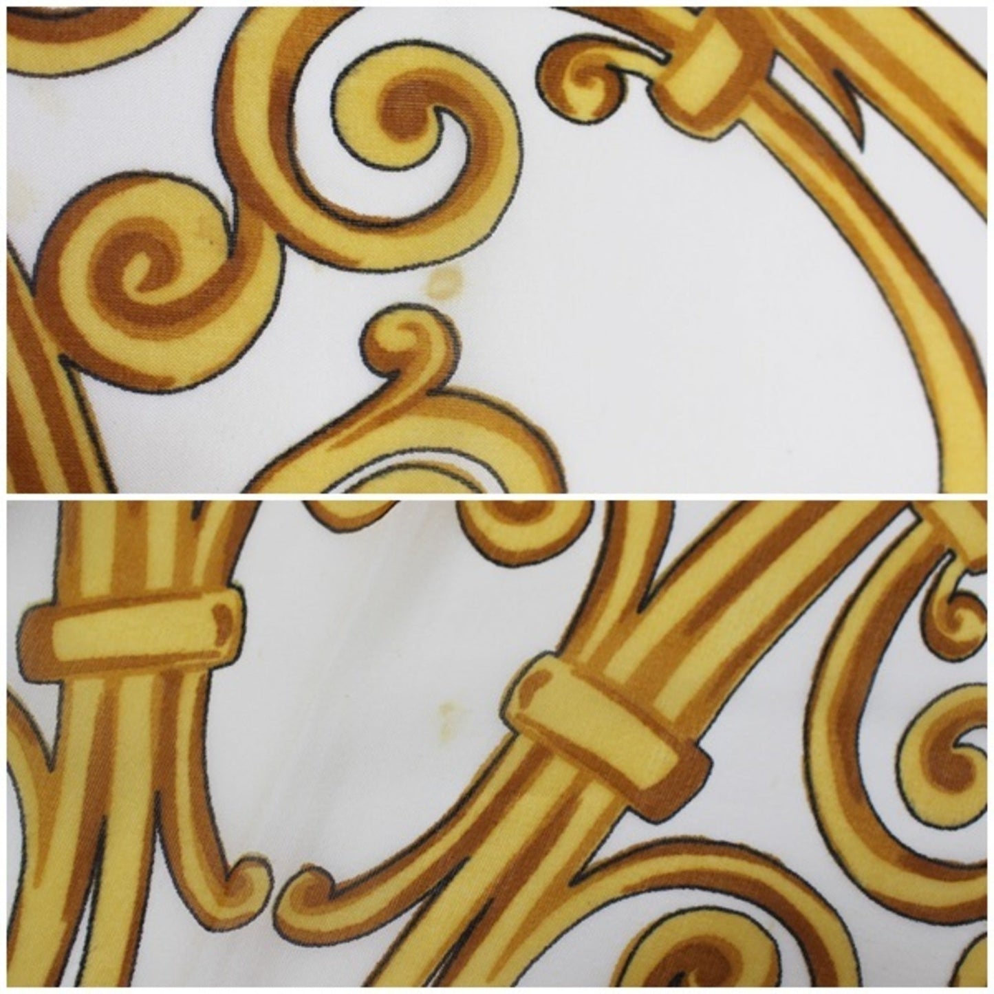 CHRISTIAN DIOR Large Silk Scarf Muffler Black x White Chiffon Women's