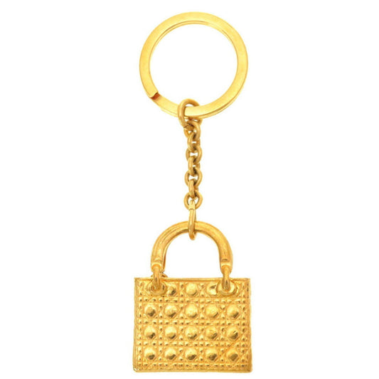CHRISTIAN DIOR Canage Lady Gold Keychain Charm