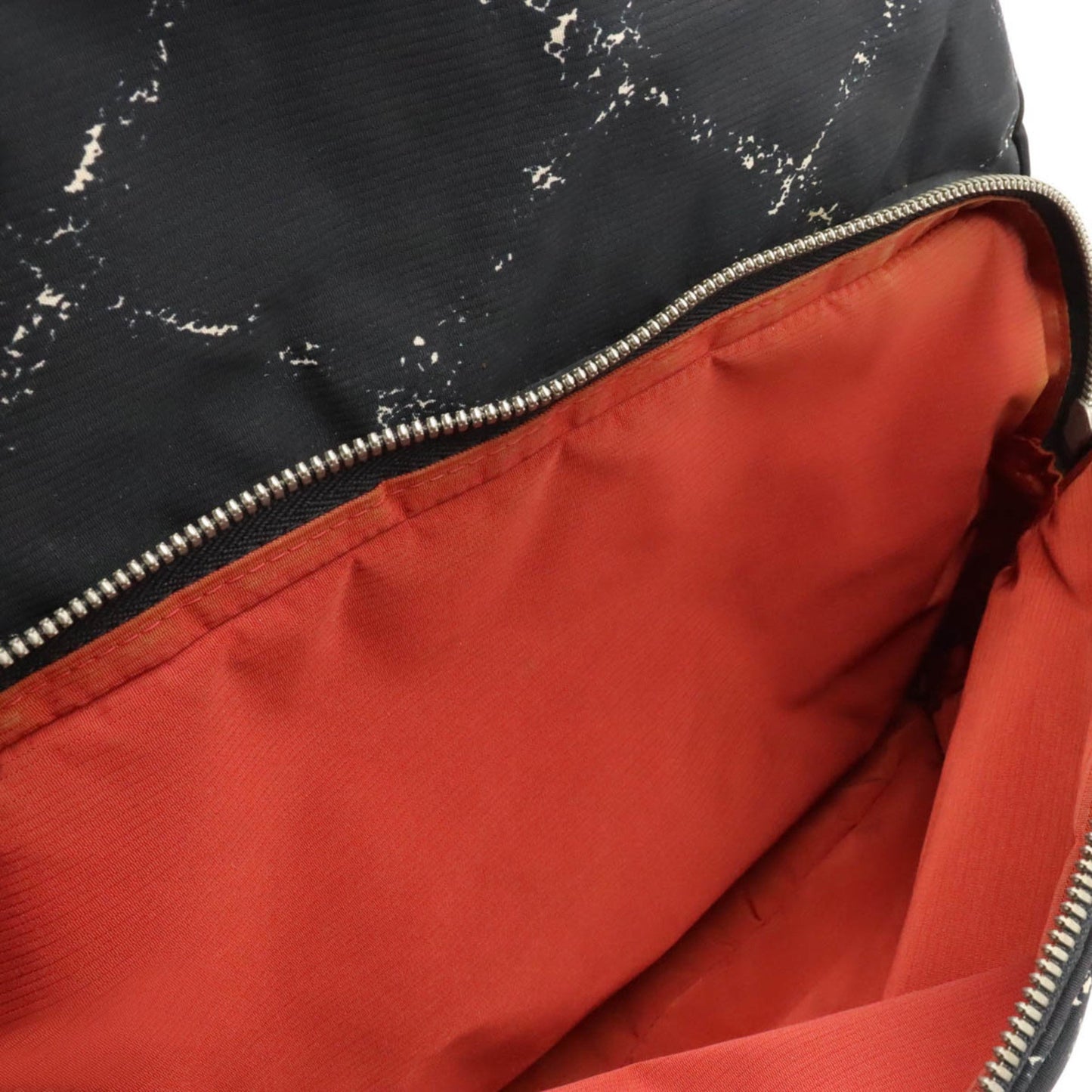 CHANEL Chanel Old Travel Line Rucksack Backpack Daypack Nylon Jacquard Black