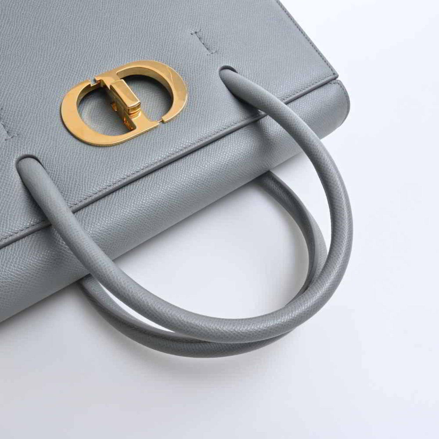 CHRISTIAN DIOR Leather Montaigne 30 Saint Honore Medium Handbag Gray Ladies