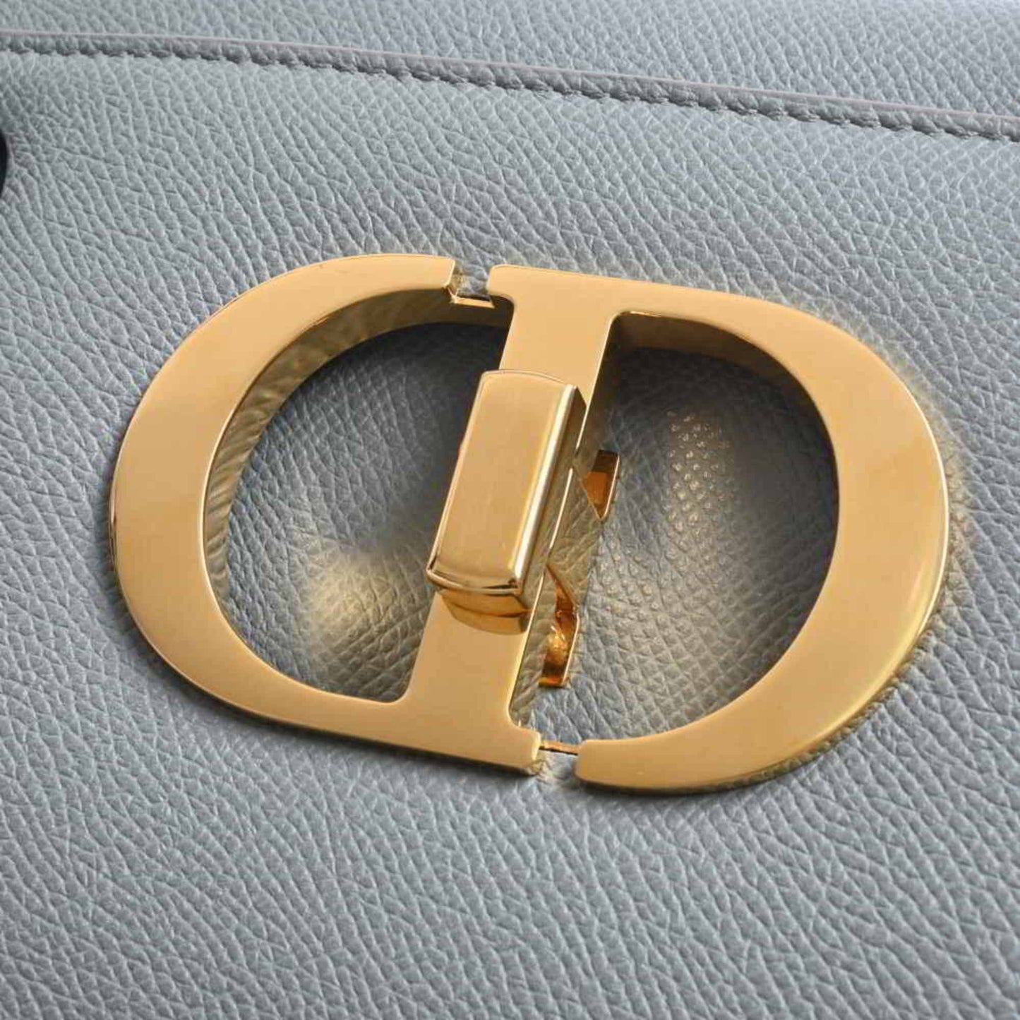 CHRISTIAN DIOR Leather Montaigne 30 Saint Honore Medium Handbag Gray Ladies