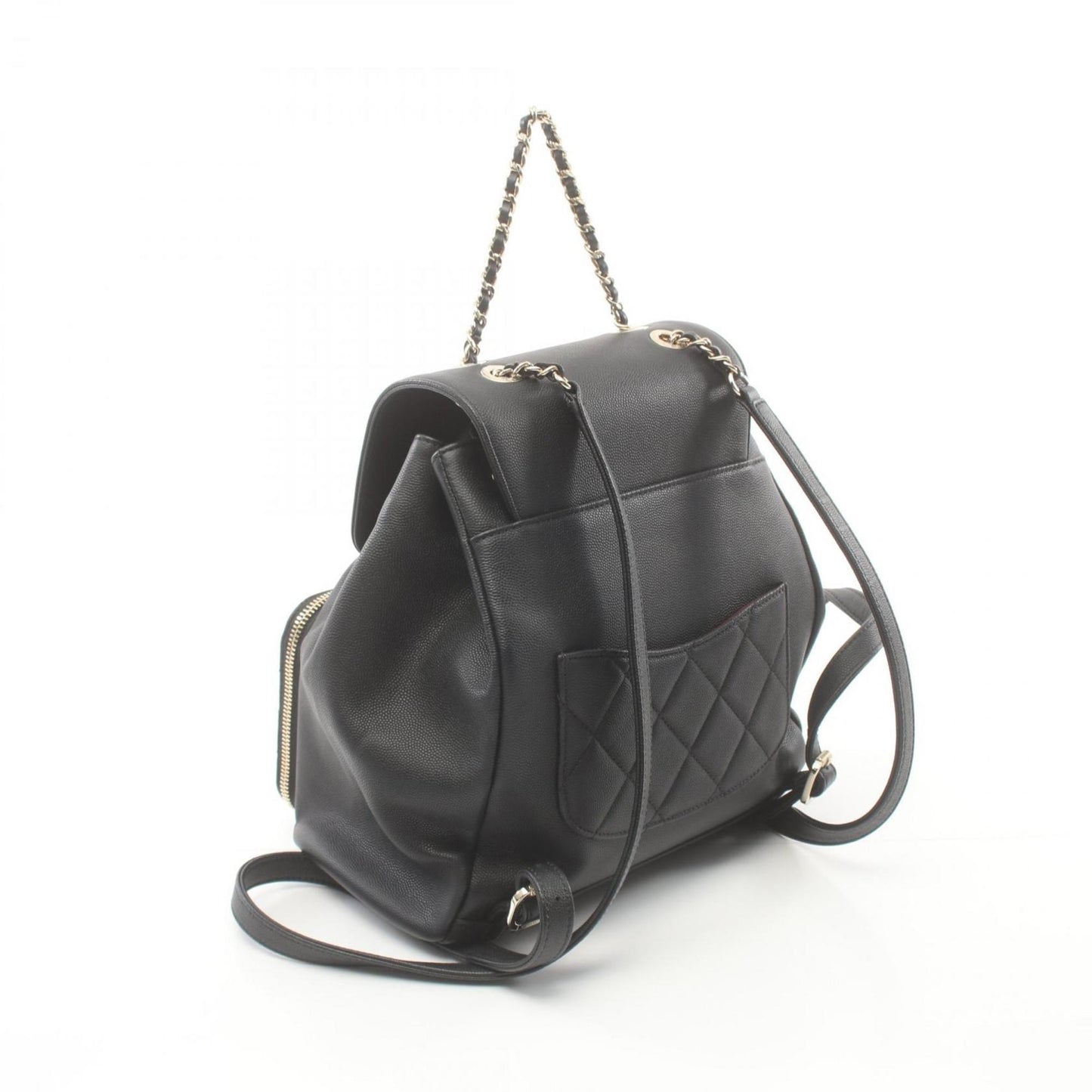 CHANEL Matelasse Backpack Bag Caviar Skin Women's Black A93748