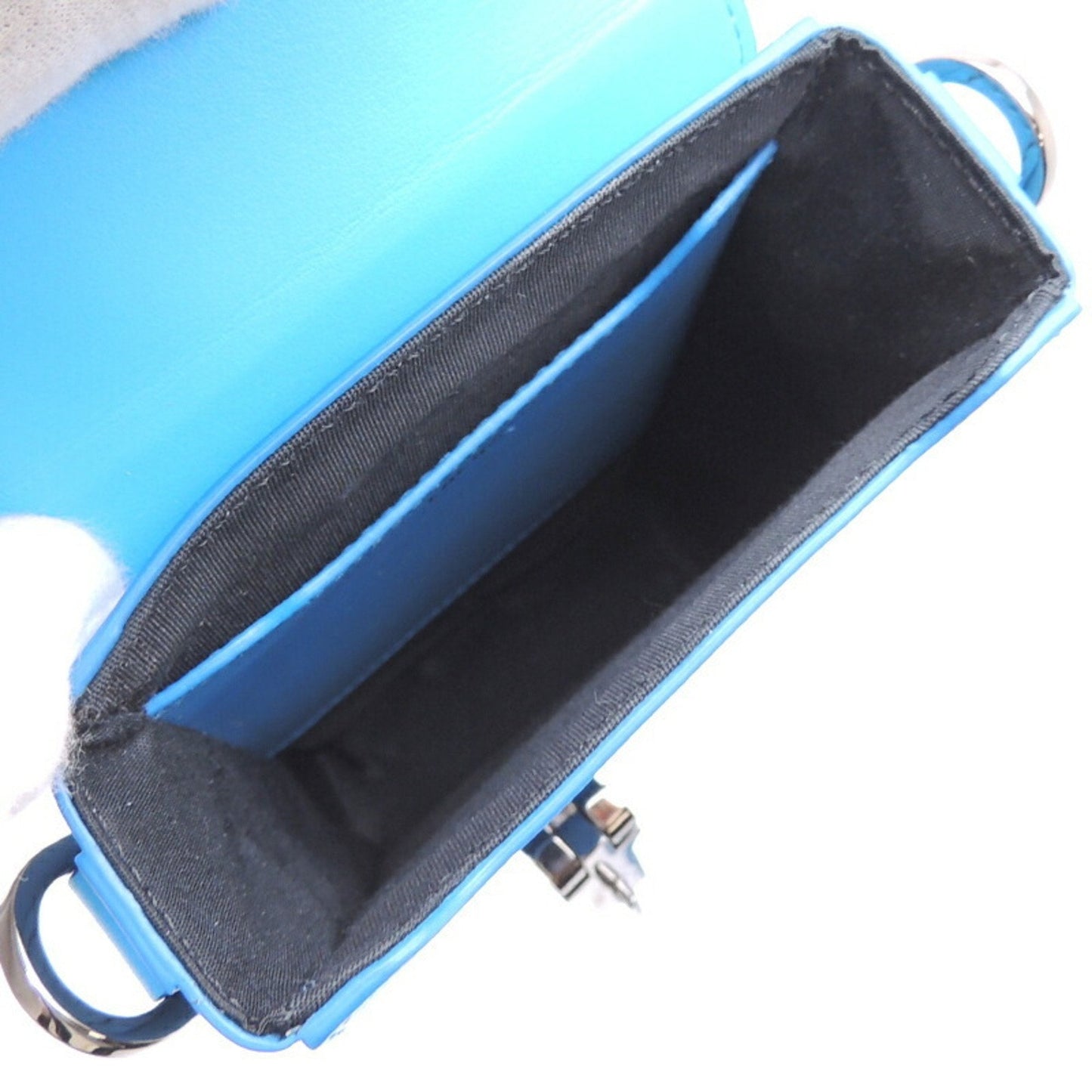 CHRISTIAN DIOR Dior Phone Pouch Women's Shoulder Bag Leather Blue