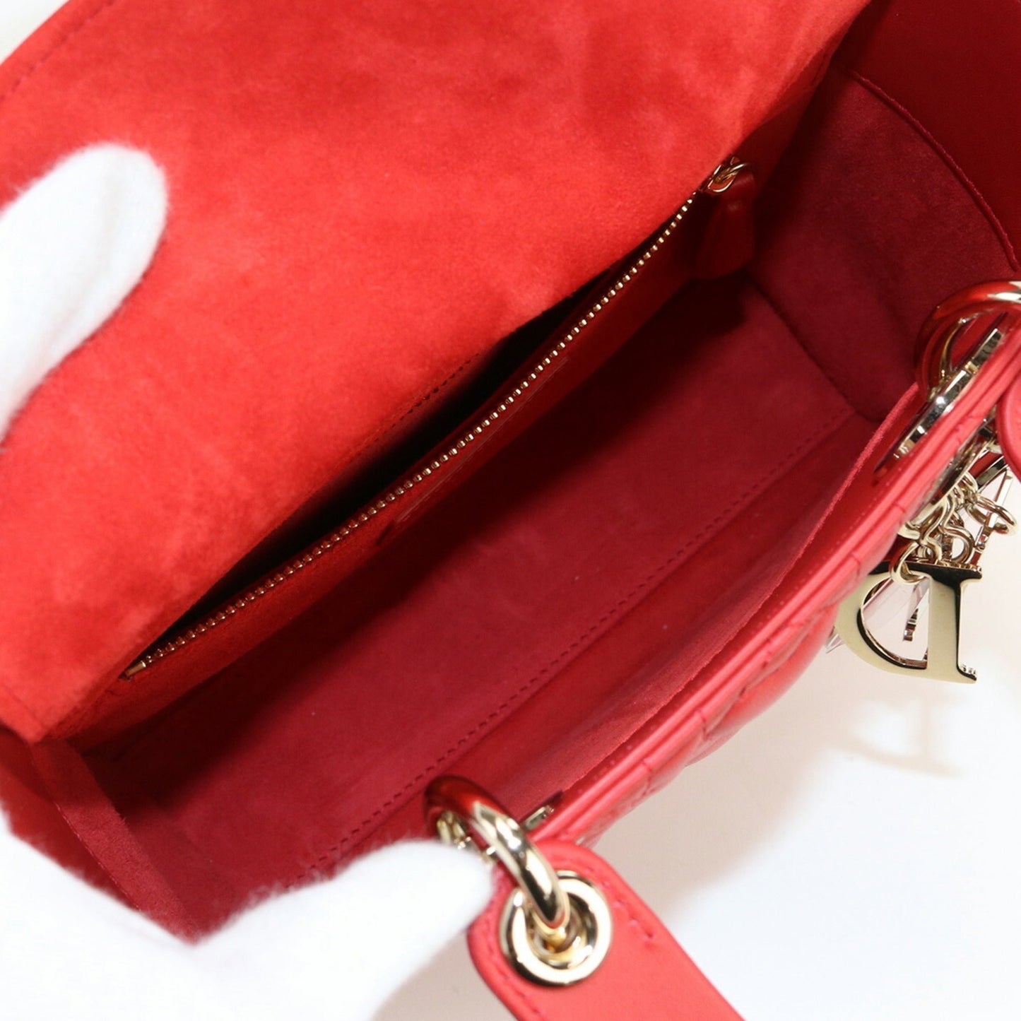 CHRISTIAN DIOR Lady Small Heart Handbag Lambskin Ladies