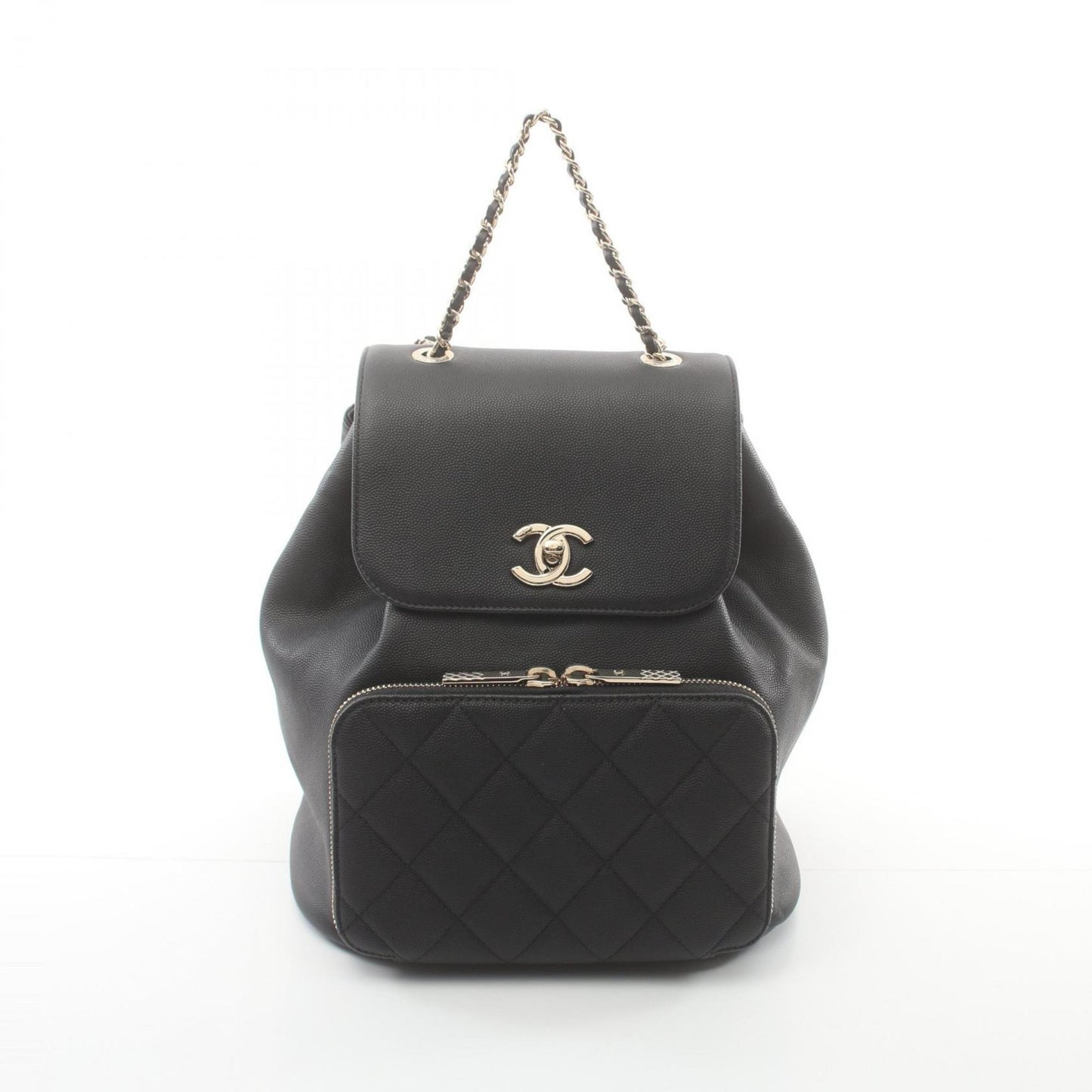 CHANEL Matelasse Backpack Bag Caviar Skin Women's Black A93748