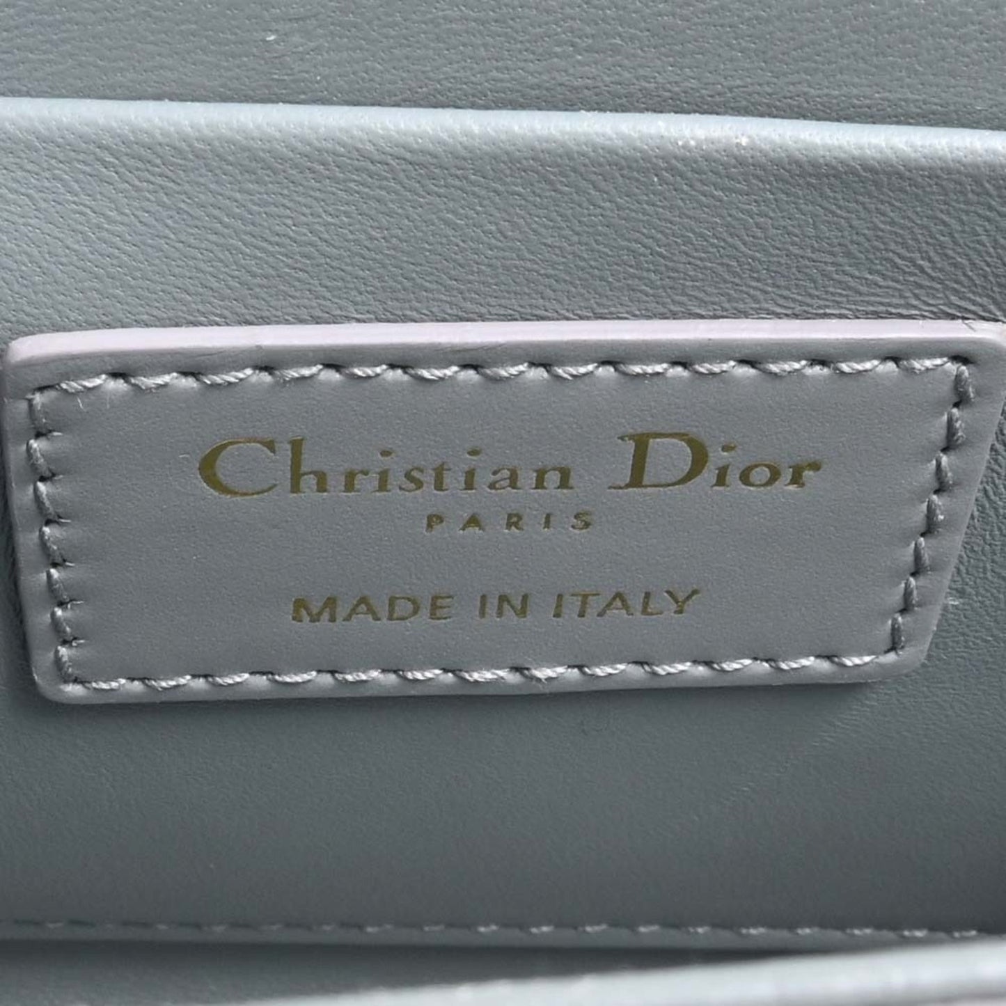 CHRISTIAN DIOR Leather 30 Montaigne Box Bag Shoulder Gray Women's