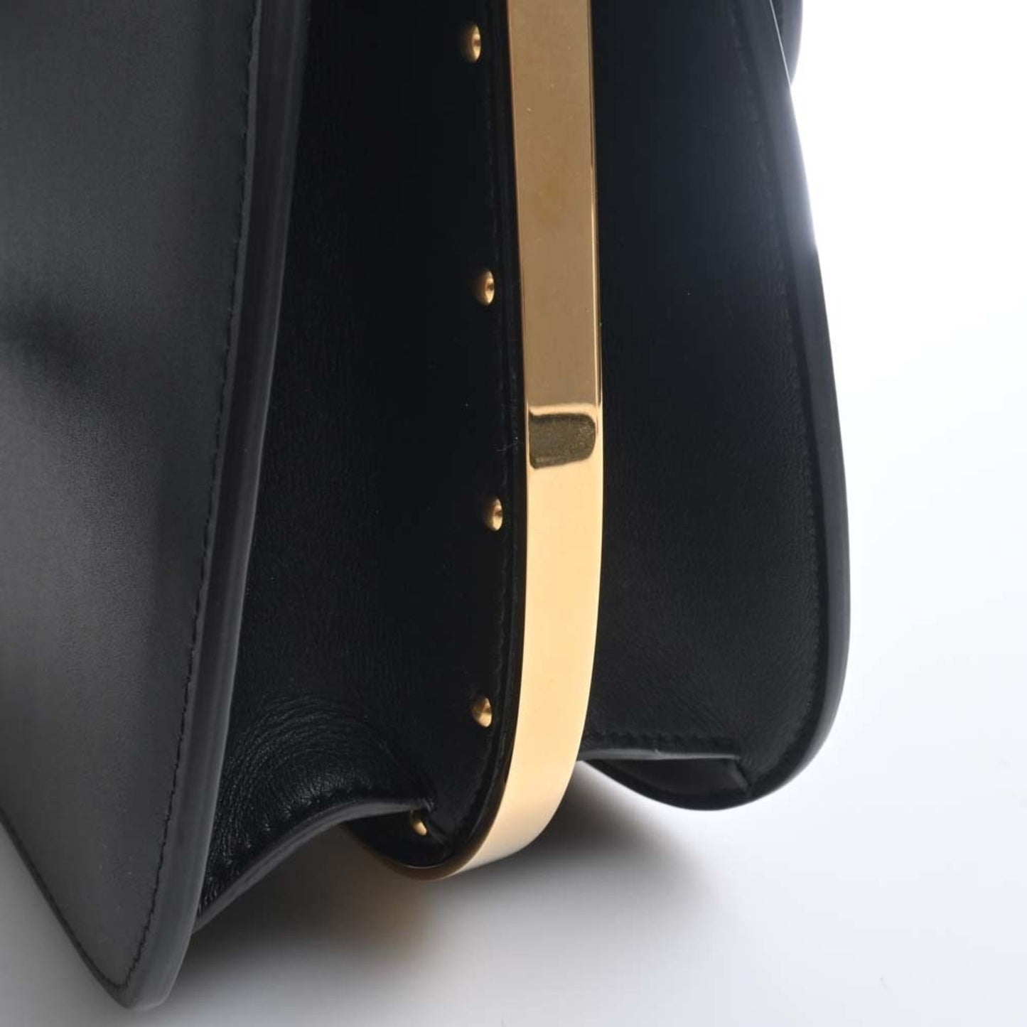 CHRISTIAN DIOR Leather Bobby Frame Bag Shoulder Black Women's