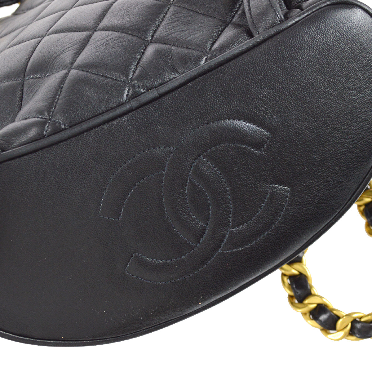 Chanel 1994-1996 Black Lambskin Large Duma Backpack