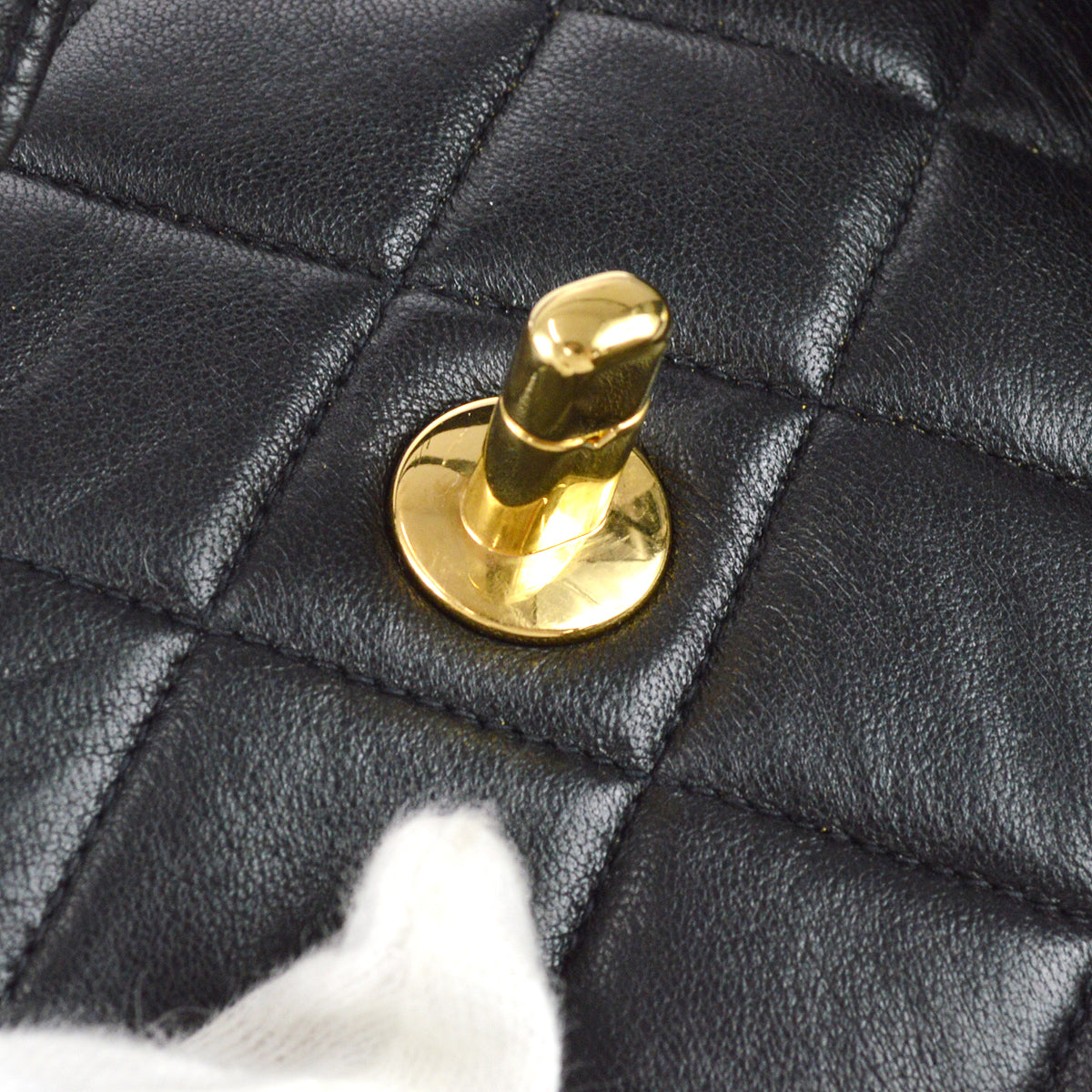 Chanel 1994-1996 Black Lambskin Large Duma Backpack