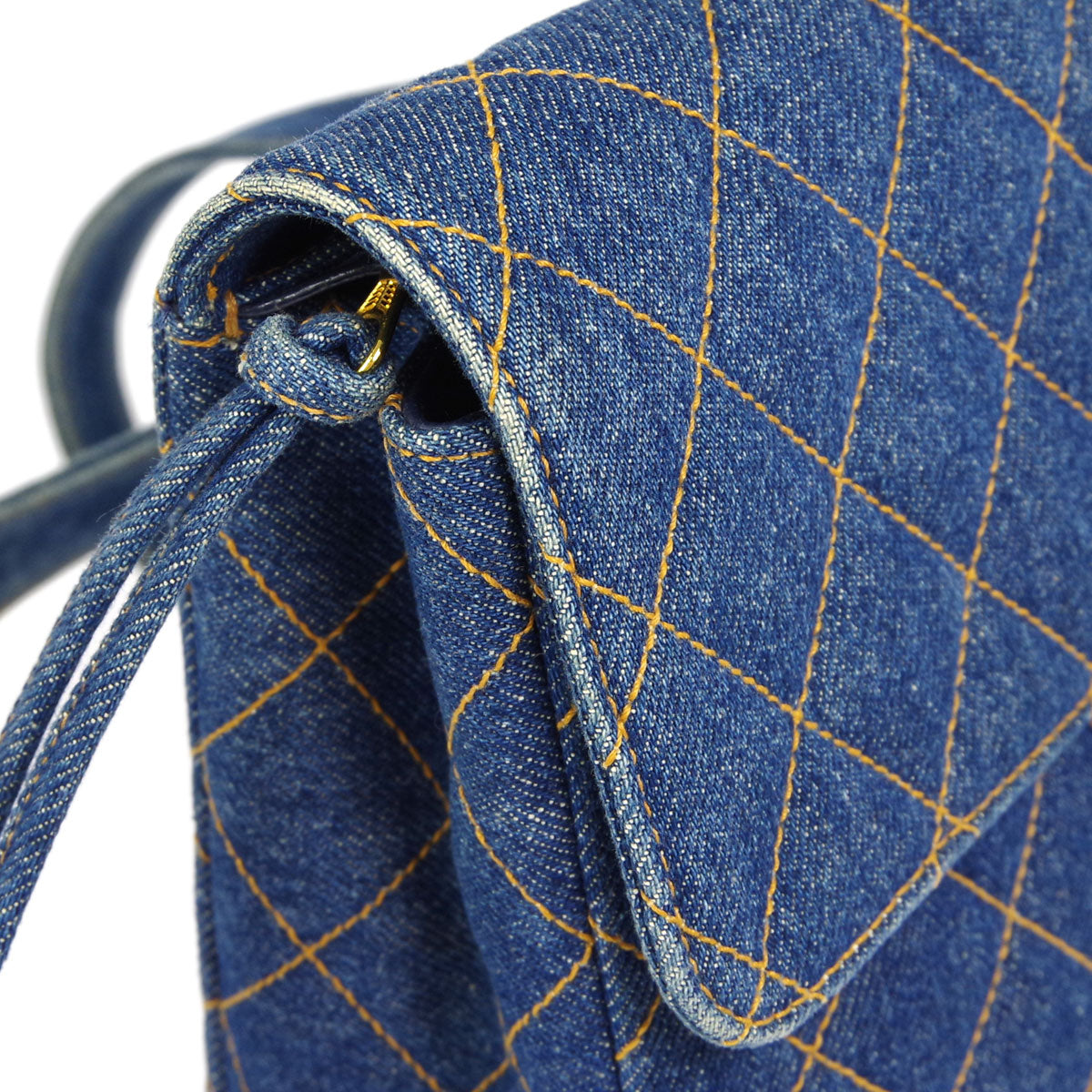 Chanel * 1990s Classic Flap Backpack Medium Denim