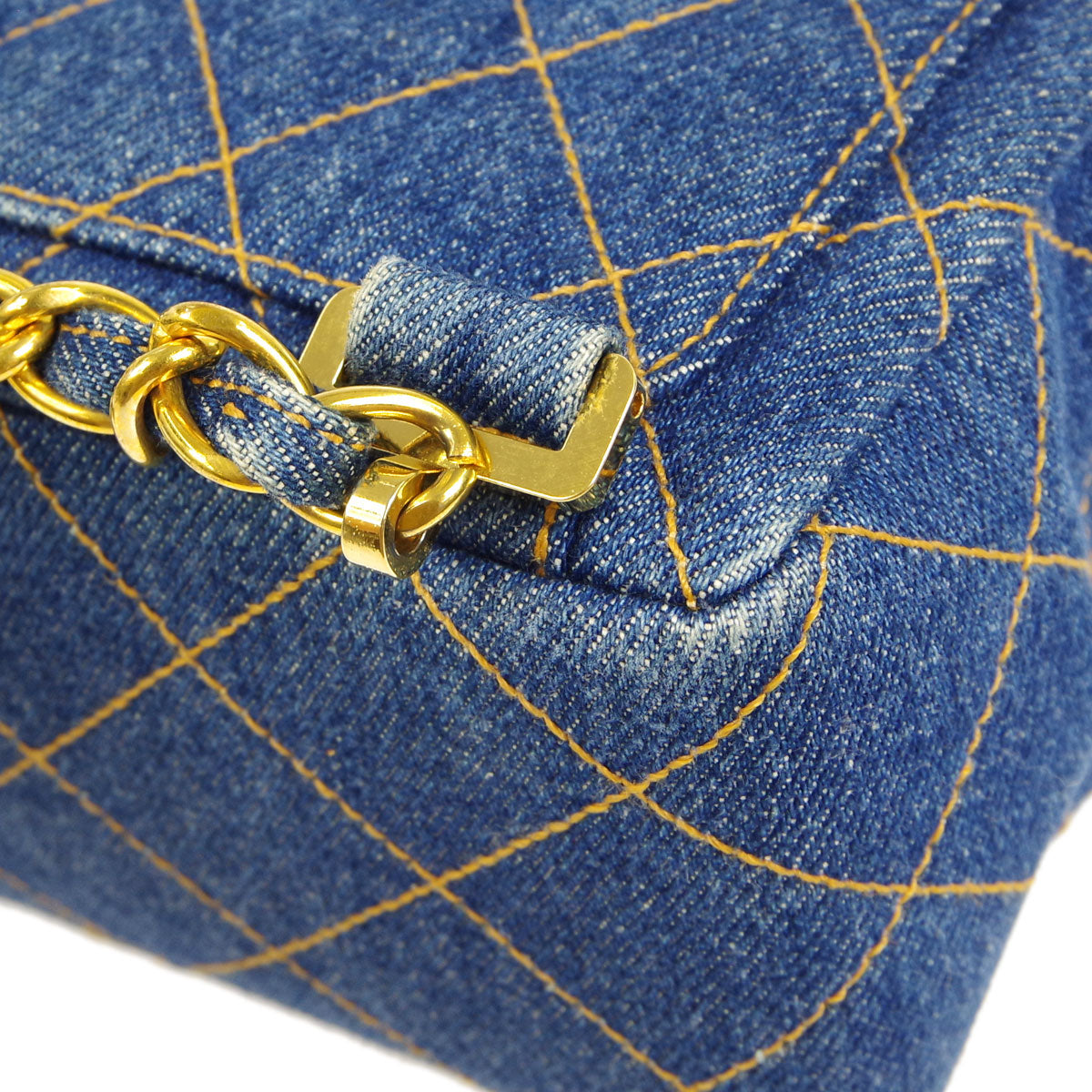 Chanel * 1990s Classic Flap Backpack Medium Denim