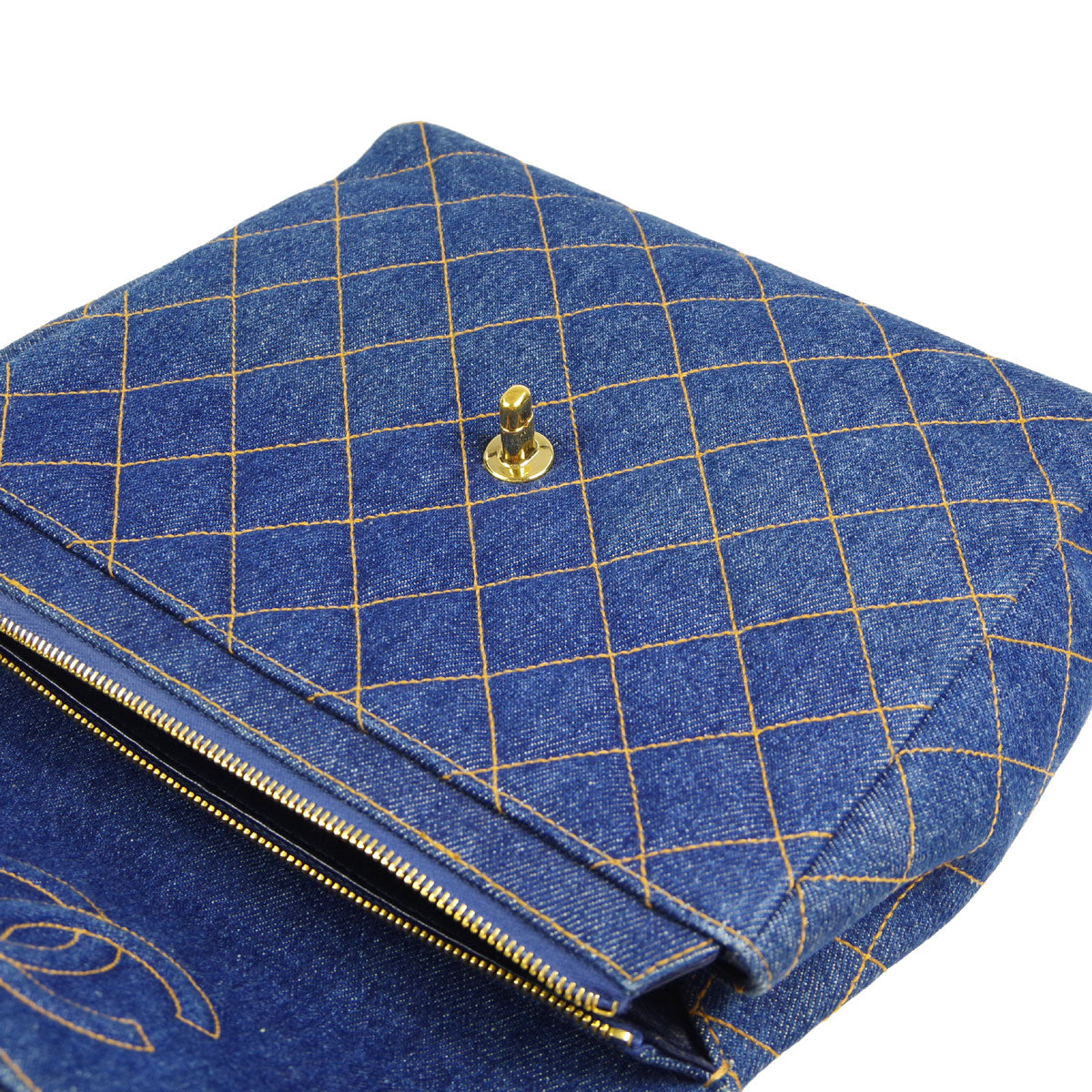 Chanel * 1990s Classic Flap Backpack Medium Denim