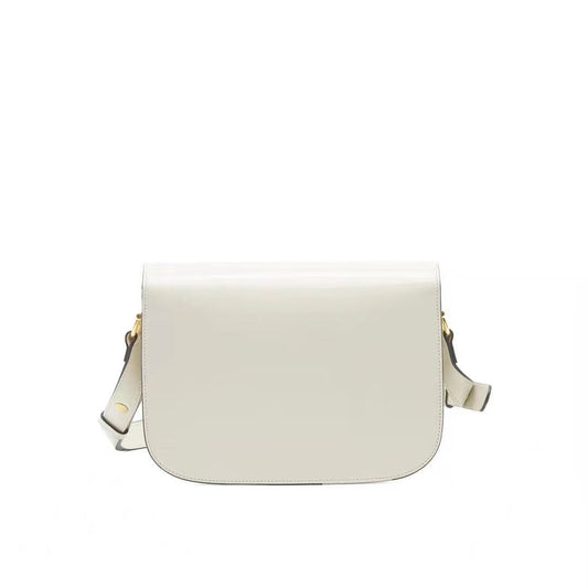 GUCCI 1955 HORSEBIT LEATHER SHOULDER BAG WHITE