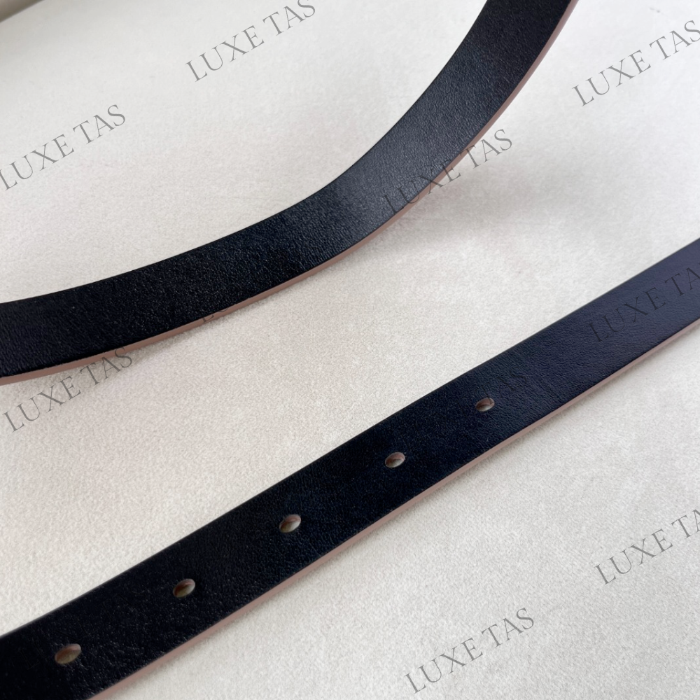 20mm Hazelnut and Black 30 Montaigne Reversible Belt Designer Belts for Women