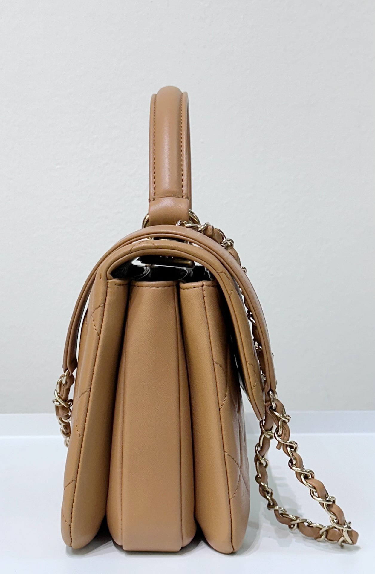 CHANEL  Small Trendy CC  Handle Flap Bag 19K Brown