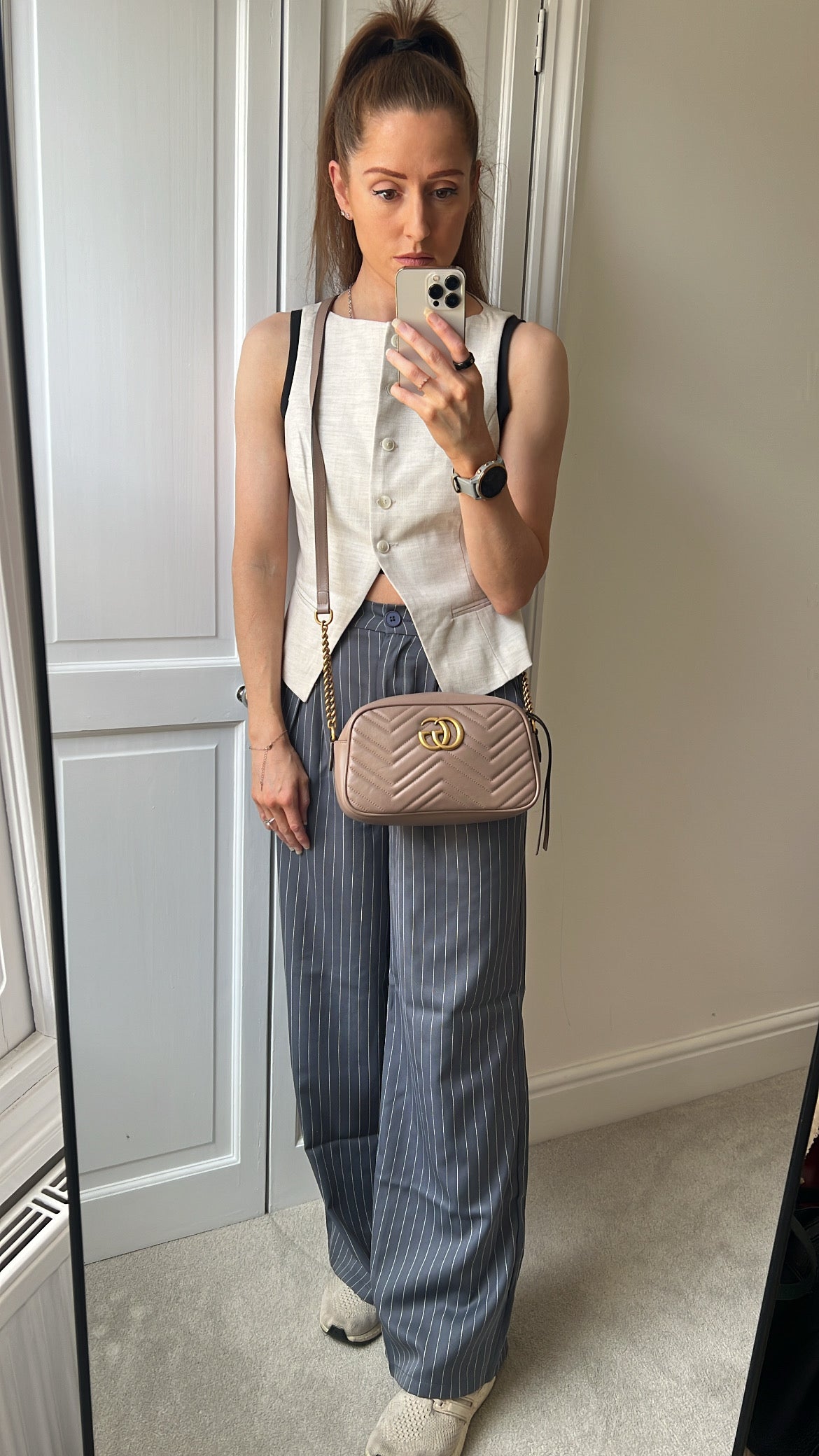 Gucci GG Marmont Dusty Pink Small Shoulder Bag (RRP £1440)