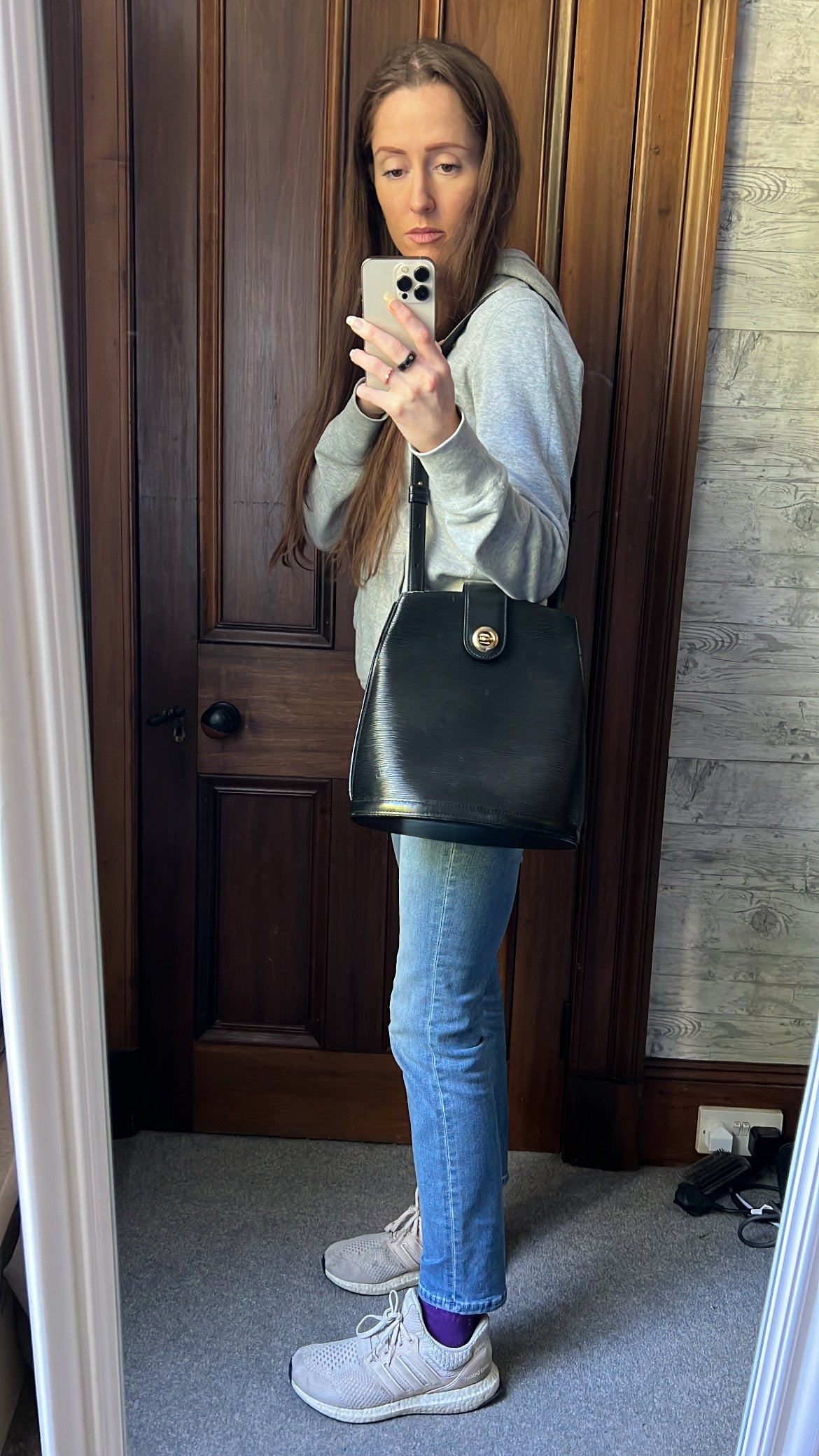 Louis Vuitton Vintage Black Epi Leather Cluny