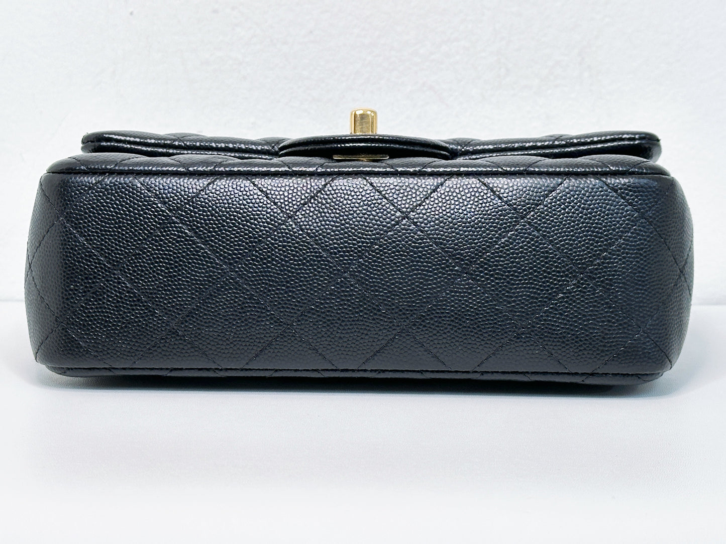 Chanel Caviar Quilted Mini Rectangular Flap black GHW 2449 holo card