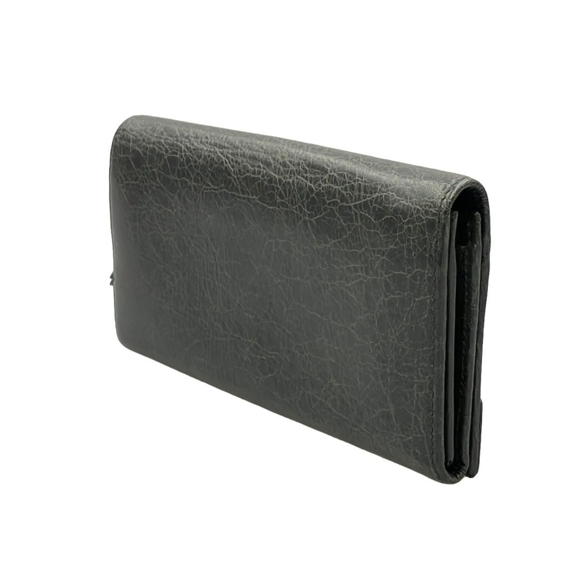 BALENCIAGA Agneau Classic Hardware Money Wallet Gris Fossile ITIUZPRTFWF8