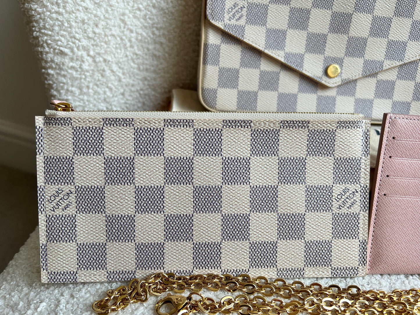 Louis Vuitton Felicie Pochette Damier Azur (RRP £1110)