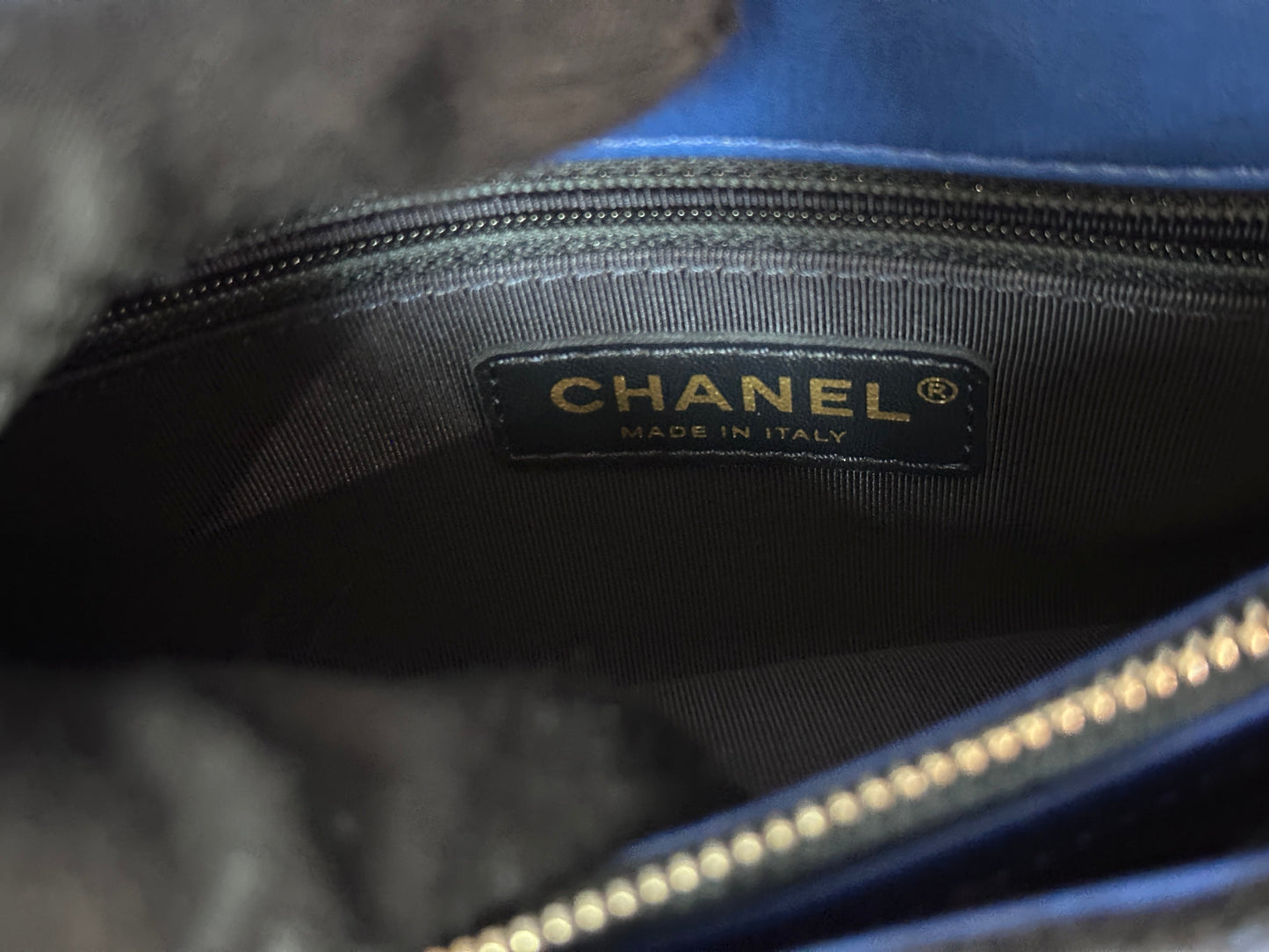 CHANEL Classic Flap Frame Knock on the Wood Tweed Shoulder Bag 2018 holo 2666
