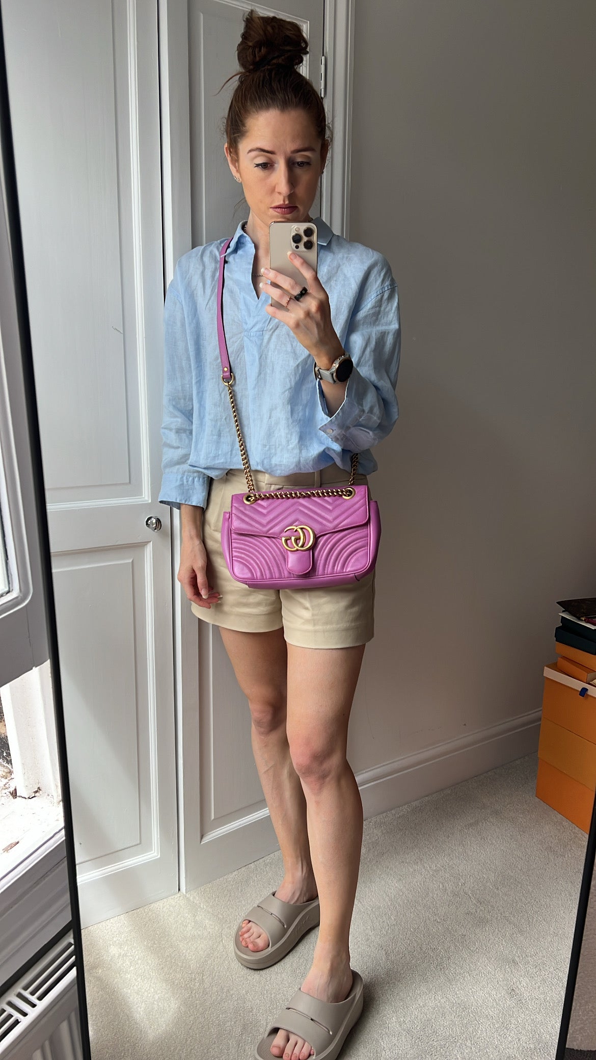 Gucci GG Hot Pink Marmont Small Shoulder Bag (RRP £2070)