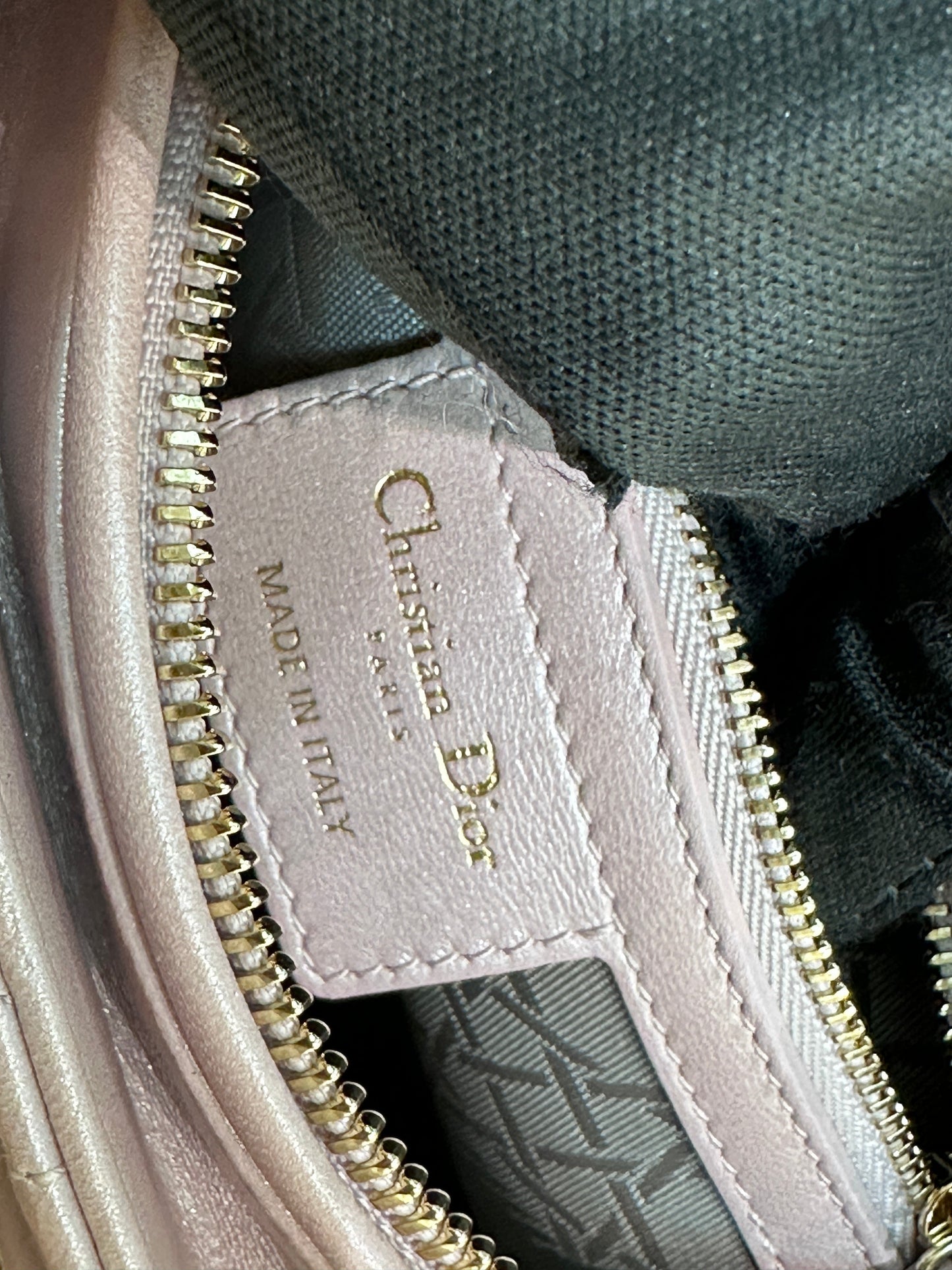 Dior Medium Lady Dior in Pearly Lotus Pink Lambskin GHW