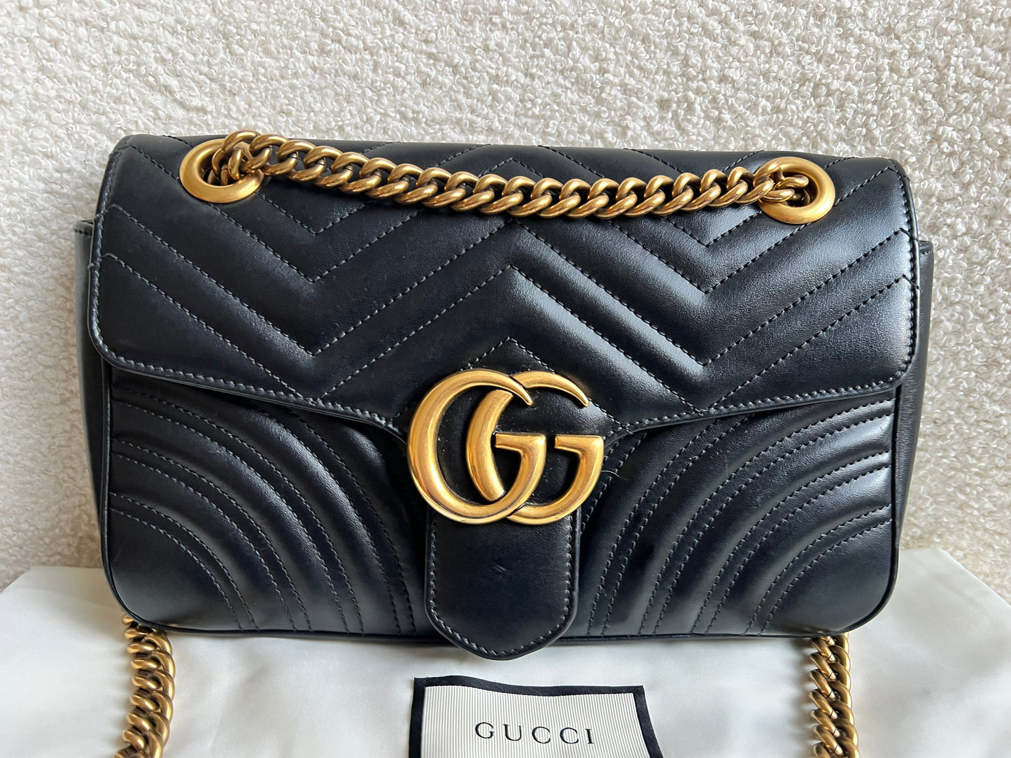 Gucci GG Black Marmont Small Shoulder Bag (RRP £2070)