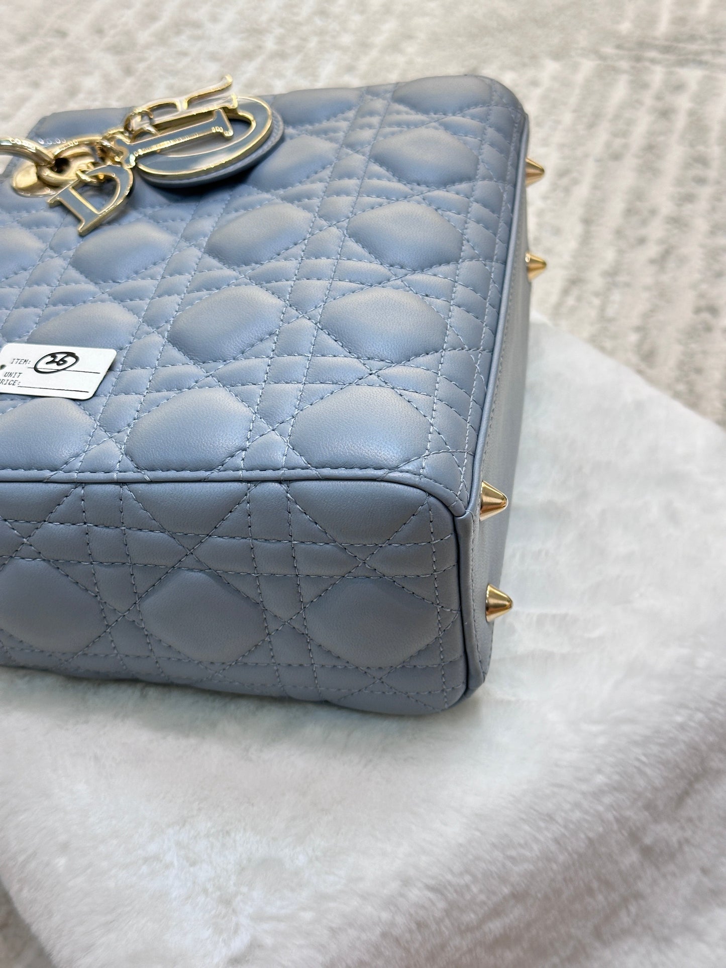 Small Lady Dior My ABC Dior Cannage Lambskin Sky Blue