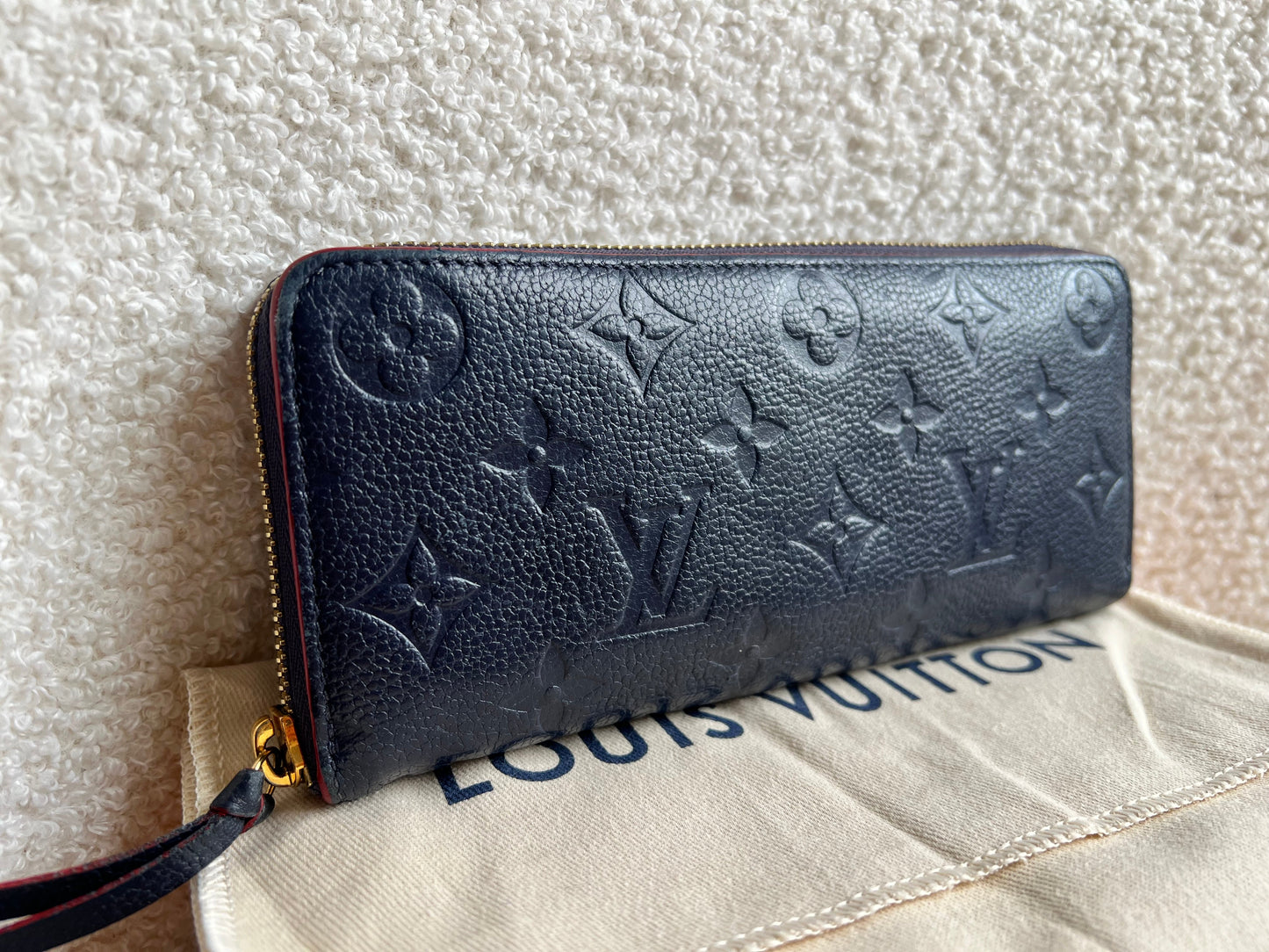 Louis Vuitton Clemence Wallet in Navy Empreinte (RRP £545)