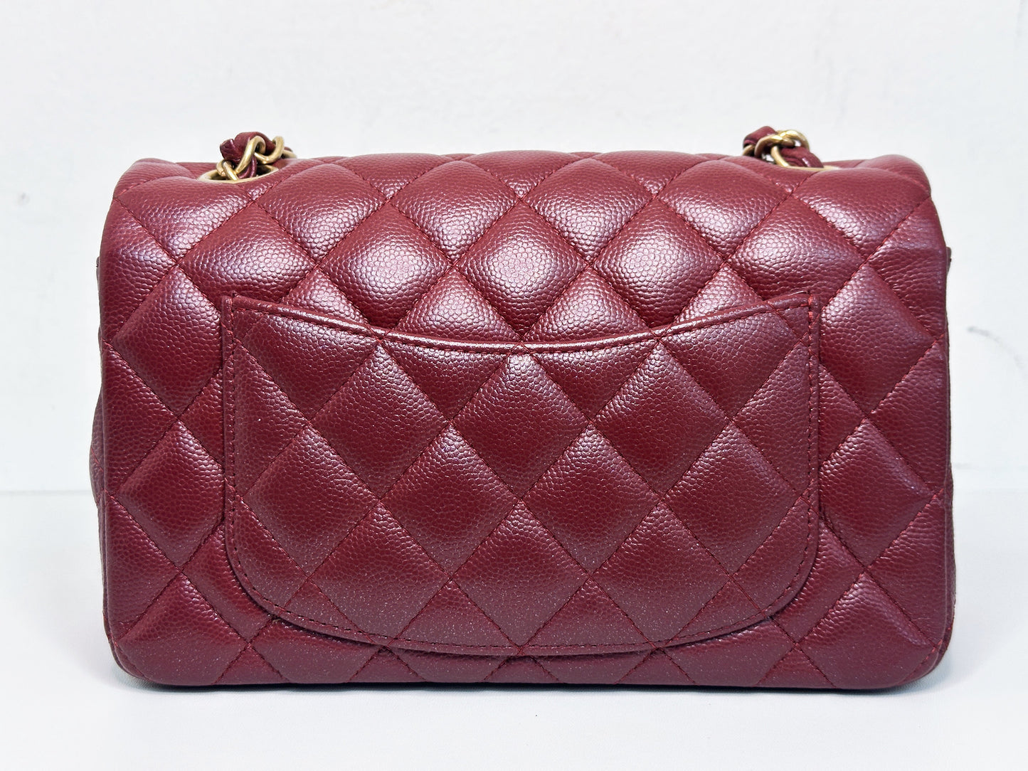 Chanel 18C Timeless Classic Mini Rectangular Flap Iridescent 2512 holo card