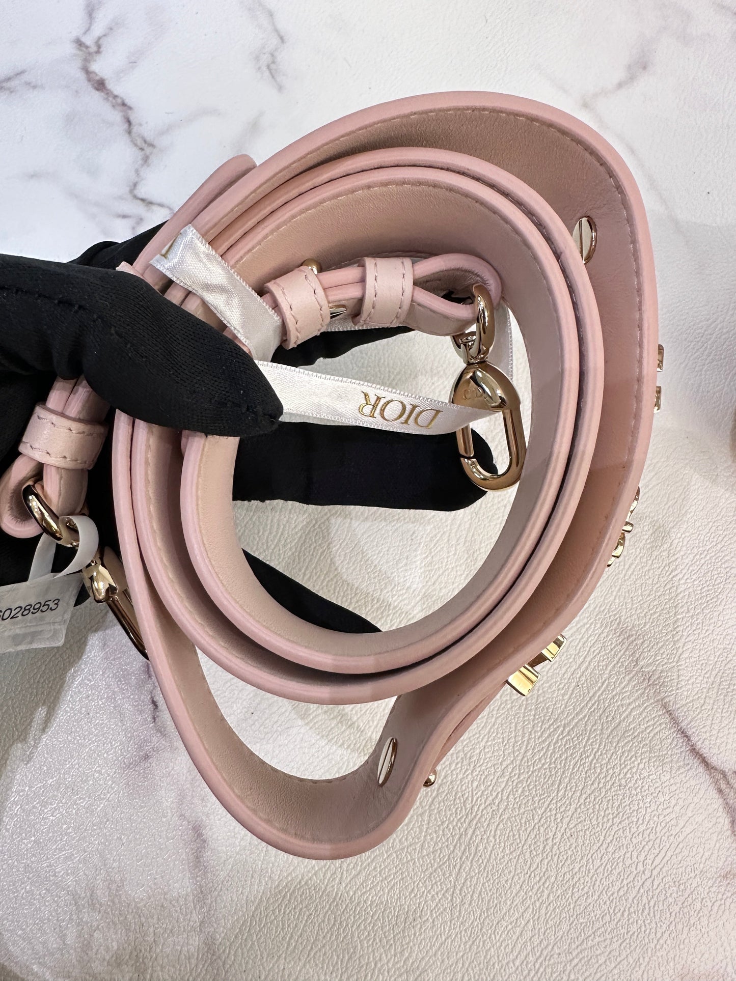 DIOR Lambskin Cannage Small Lucky Badges My Lady Dior Pink