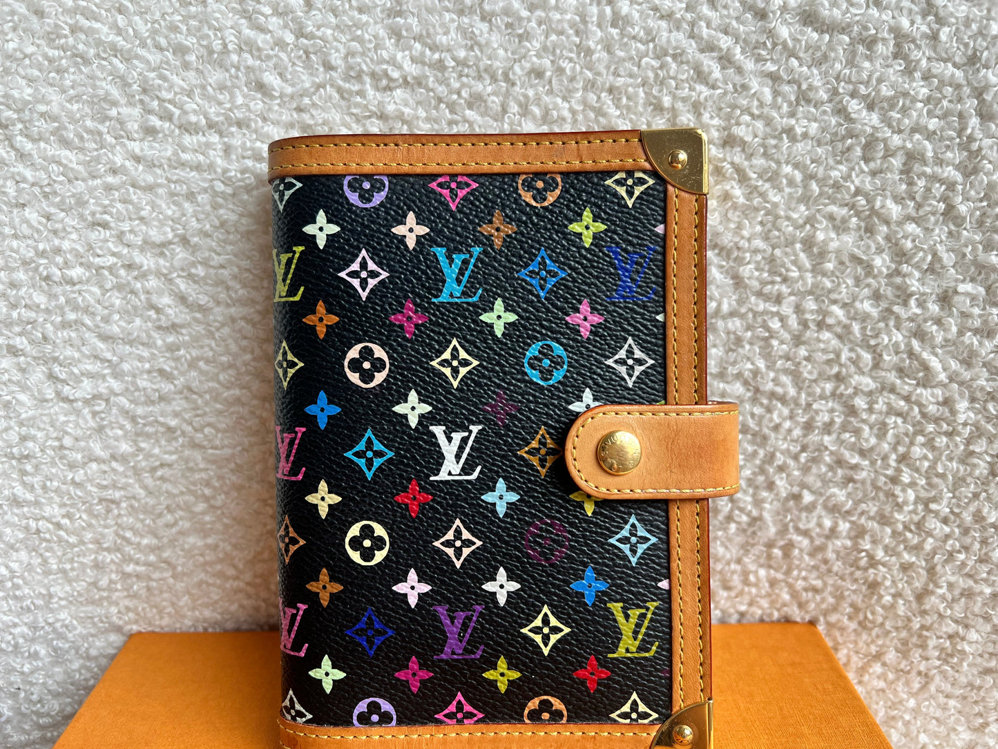 Louis Vuitton Black Multicolore Agenda PM with 2025 inserts