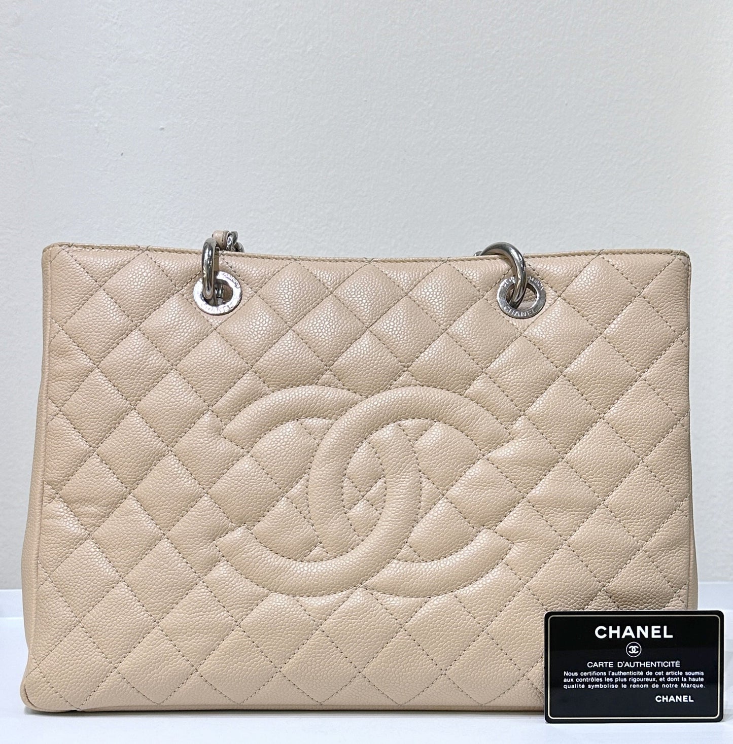 Chanel GST Beige Caviar Shw Bag