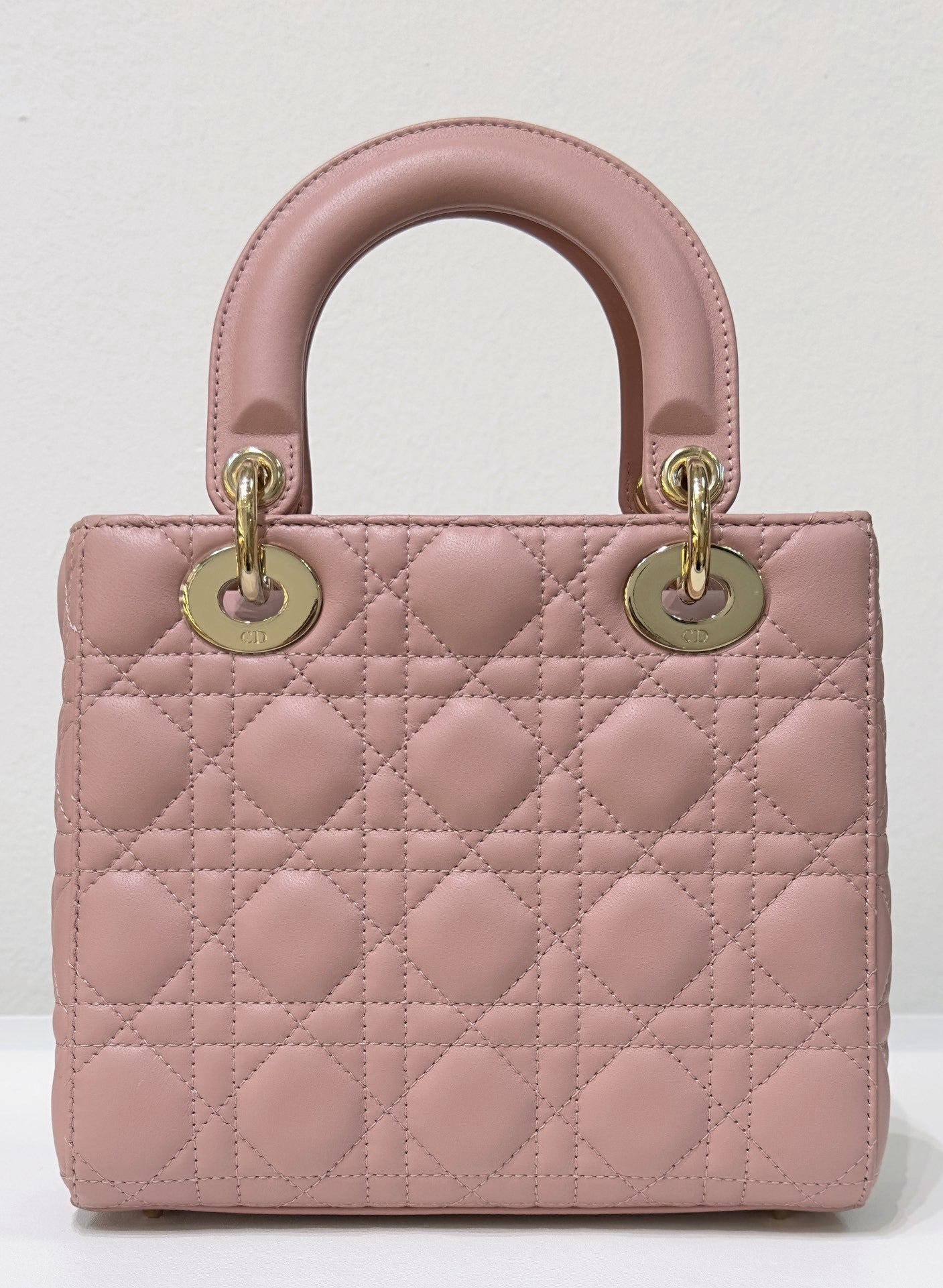 Christian Dior Small Lambskin Cannage My ABC Dior Lady Dior Pink