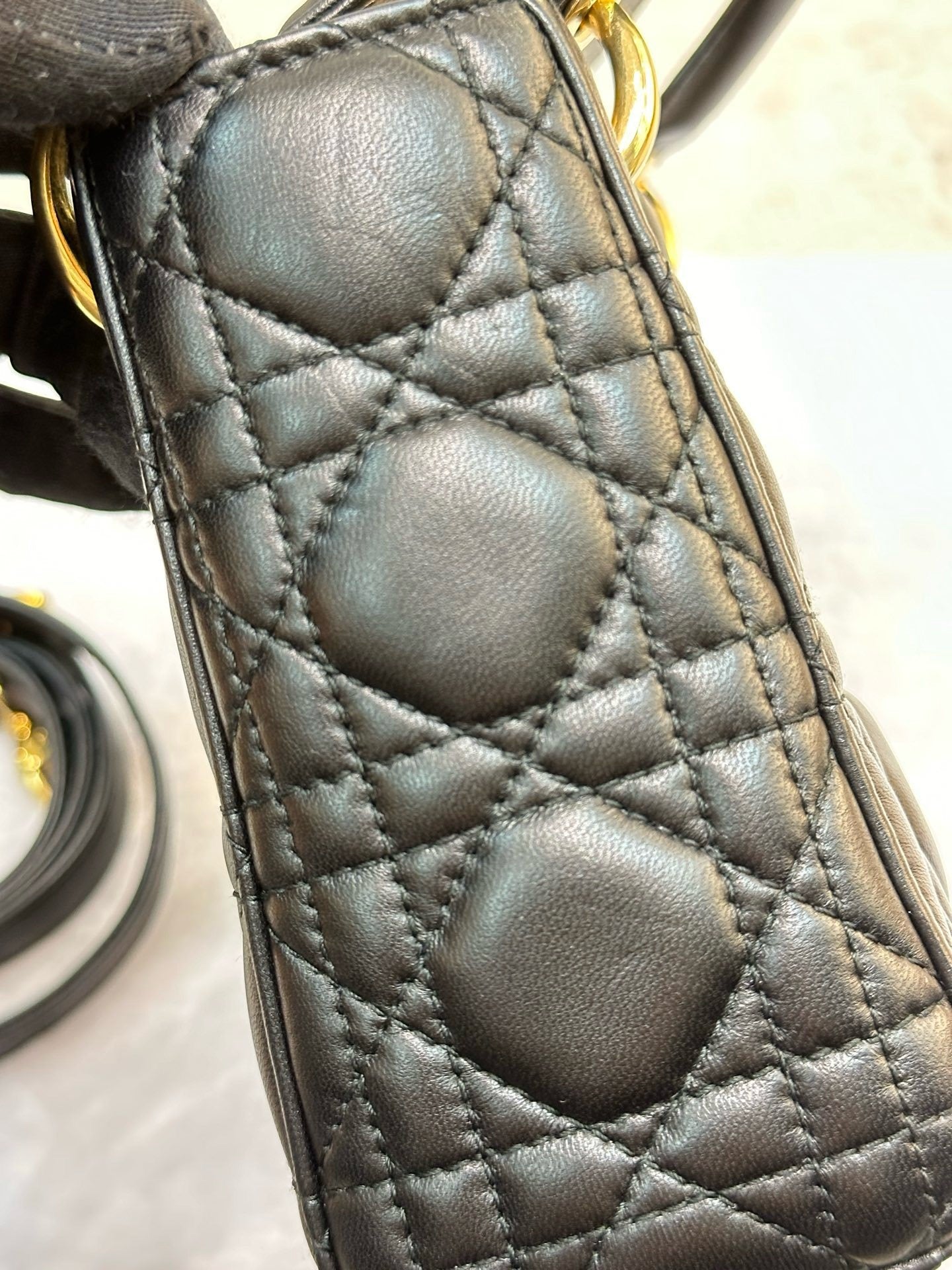 Christian Dior Mini Lambskin Cannage Lady Dior Black