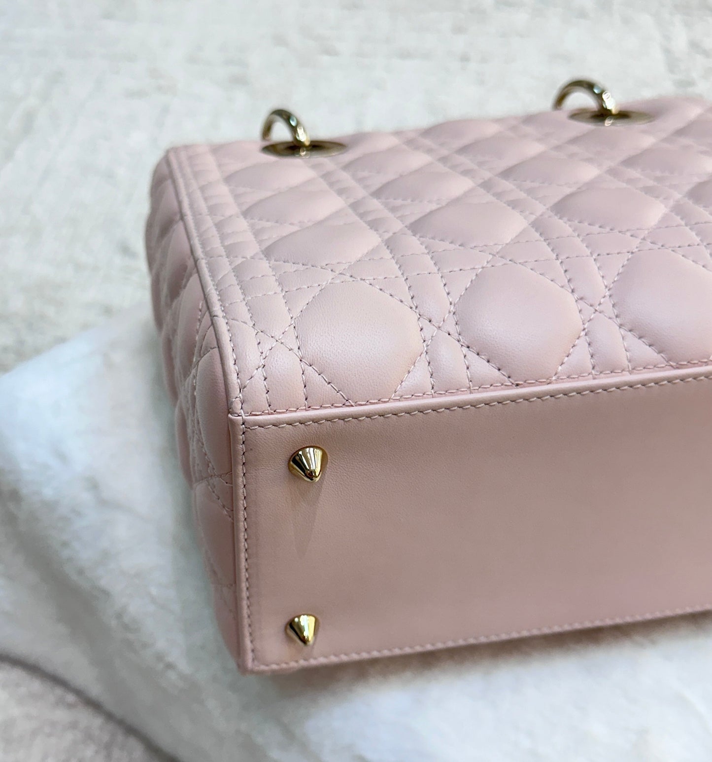 My Lady Medium Lady Dior Bag Pink Cannage Lambskin Flap Bag