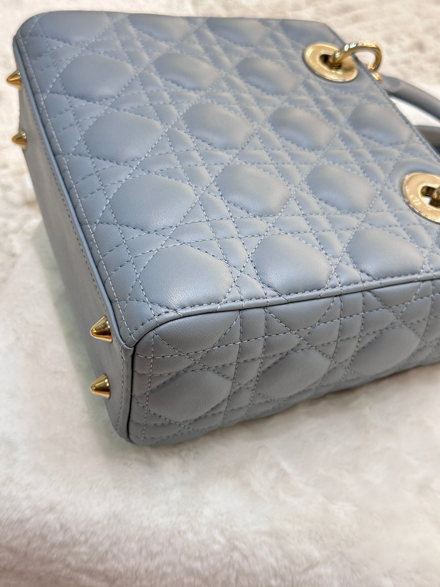 Small Lady Dior My ABC Dior Cannage Lambskin Sky Blue