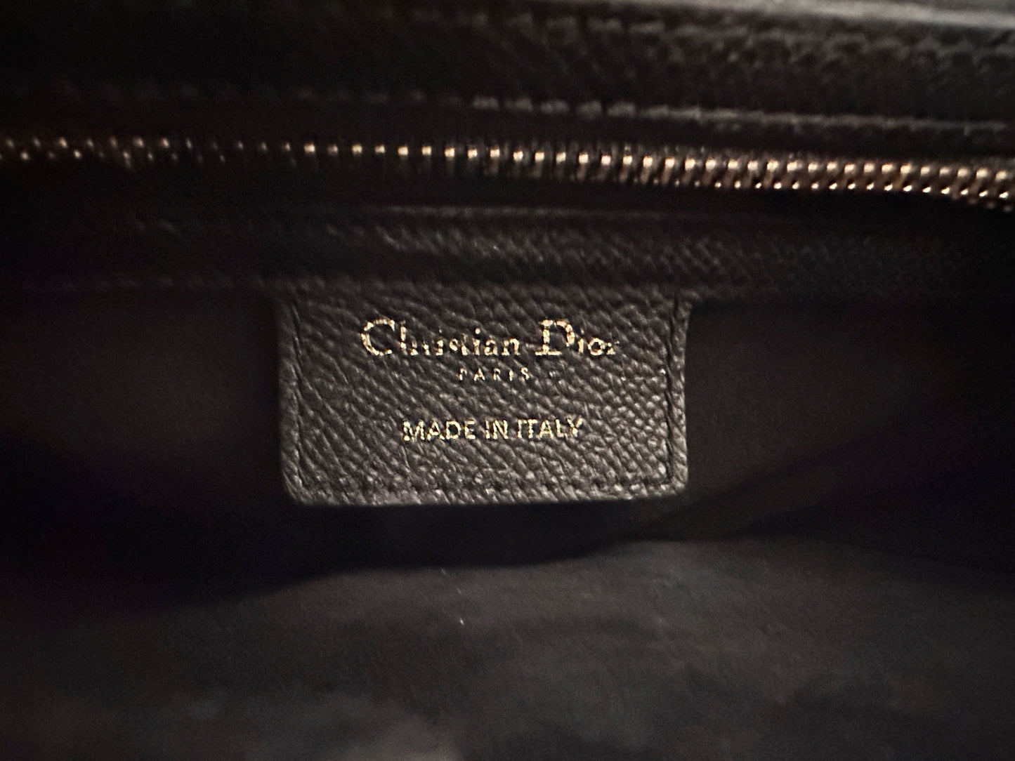 Christian Dior Saddle Bag with Strap Golden Saddle Black Calfskin 2022 year