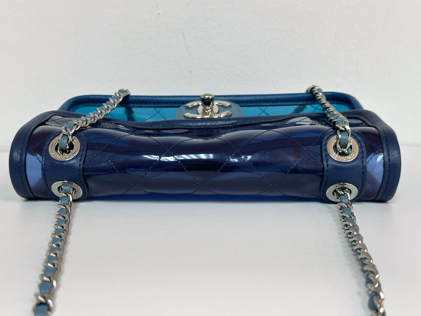 Chanel Blue Coco Splash PVC Small Flap Bag holo 2569