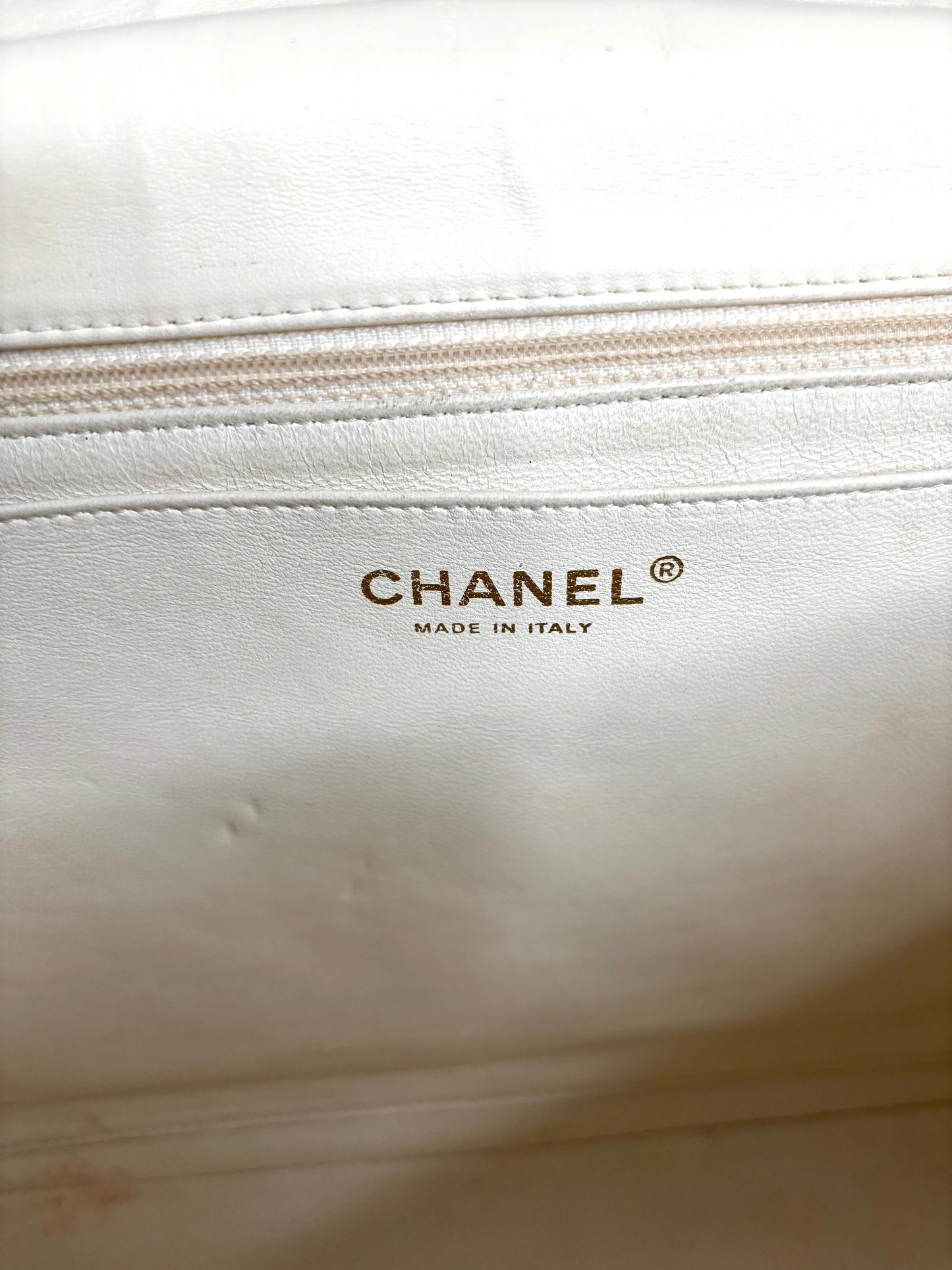 Chanel Classic Maxi Cream Calfskin Shoulder Flap Bag - Preloved