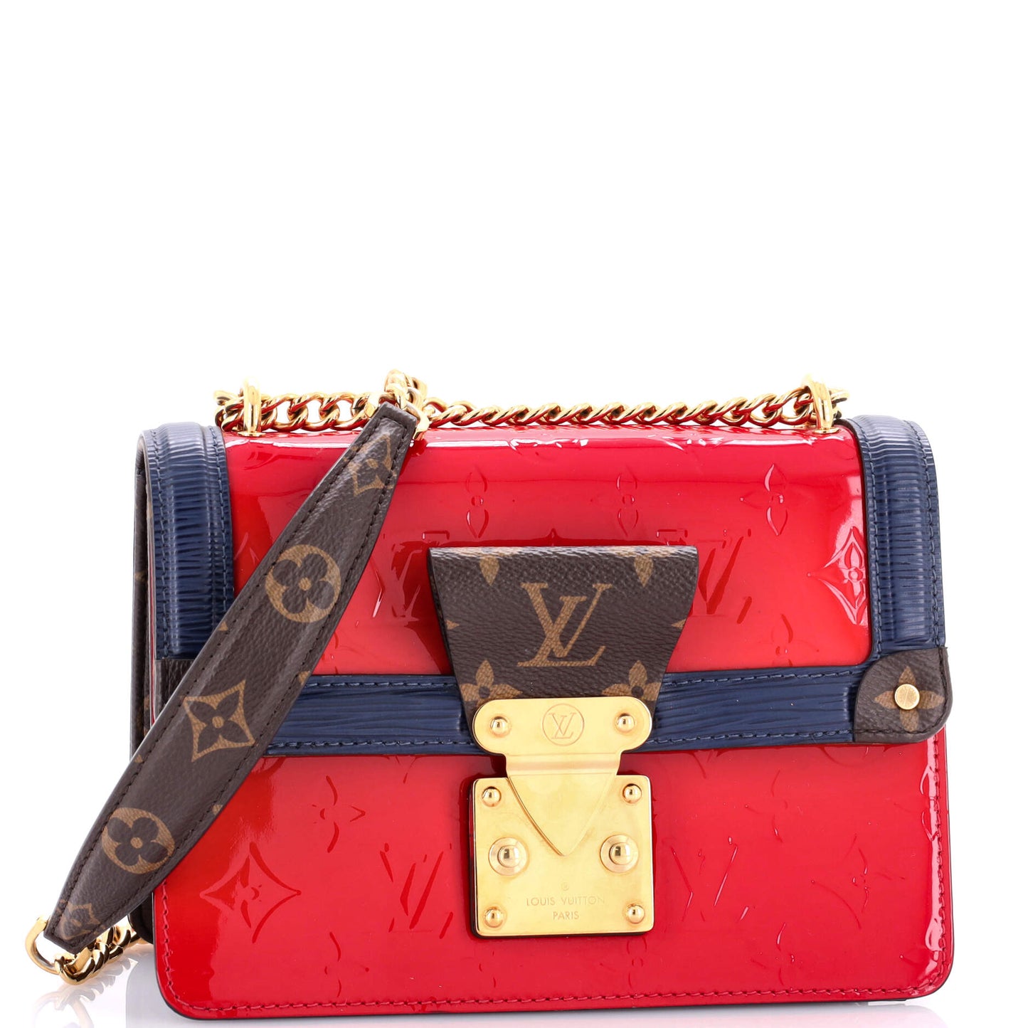 Louis Vuitton Wynwood Handbag Monogram Vernis with Monogram Canvas and Epi Leather