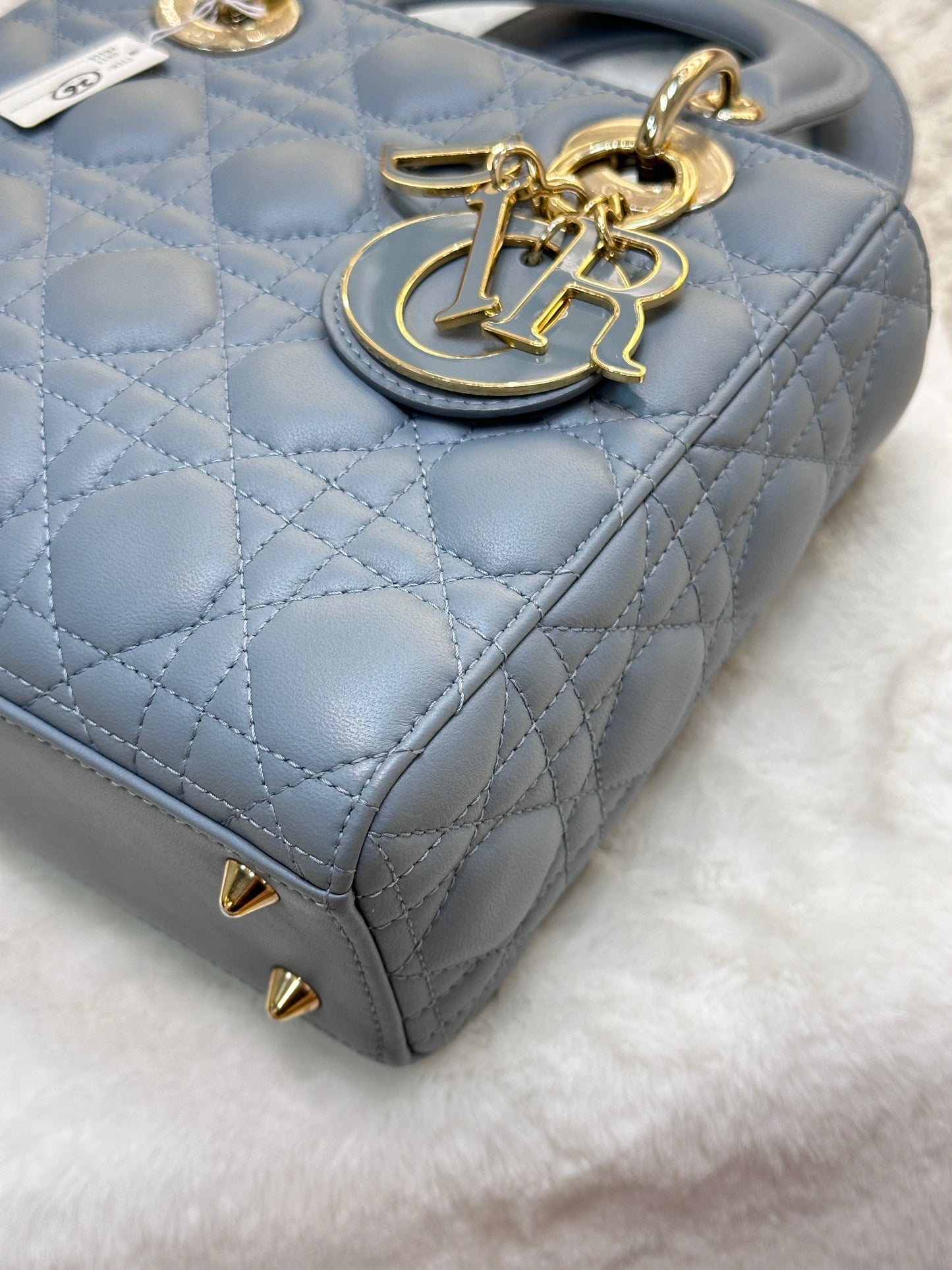 Small Lady Dior My ABC Dior Cannage Lambskin Sky Blue