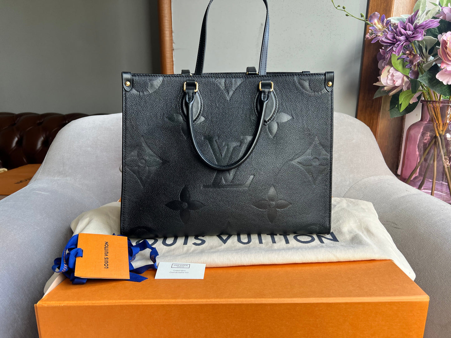 Louis Vuitton On the Go MM Black Empreinte (RRP £2,450)