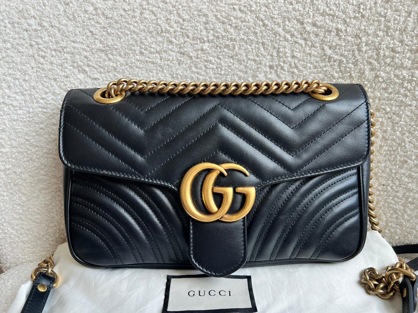 Gucci GG Black Marmont Small Shoulder Bag (RRP £2070)